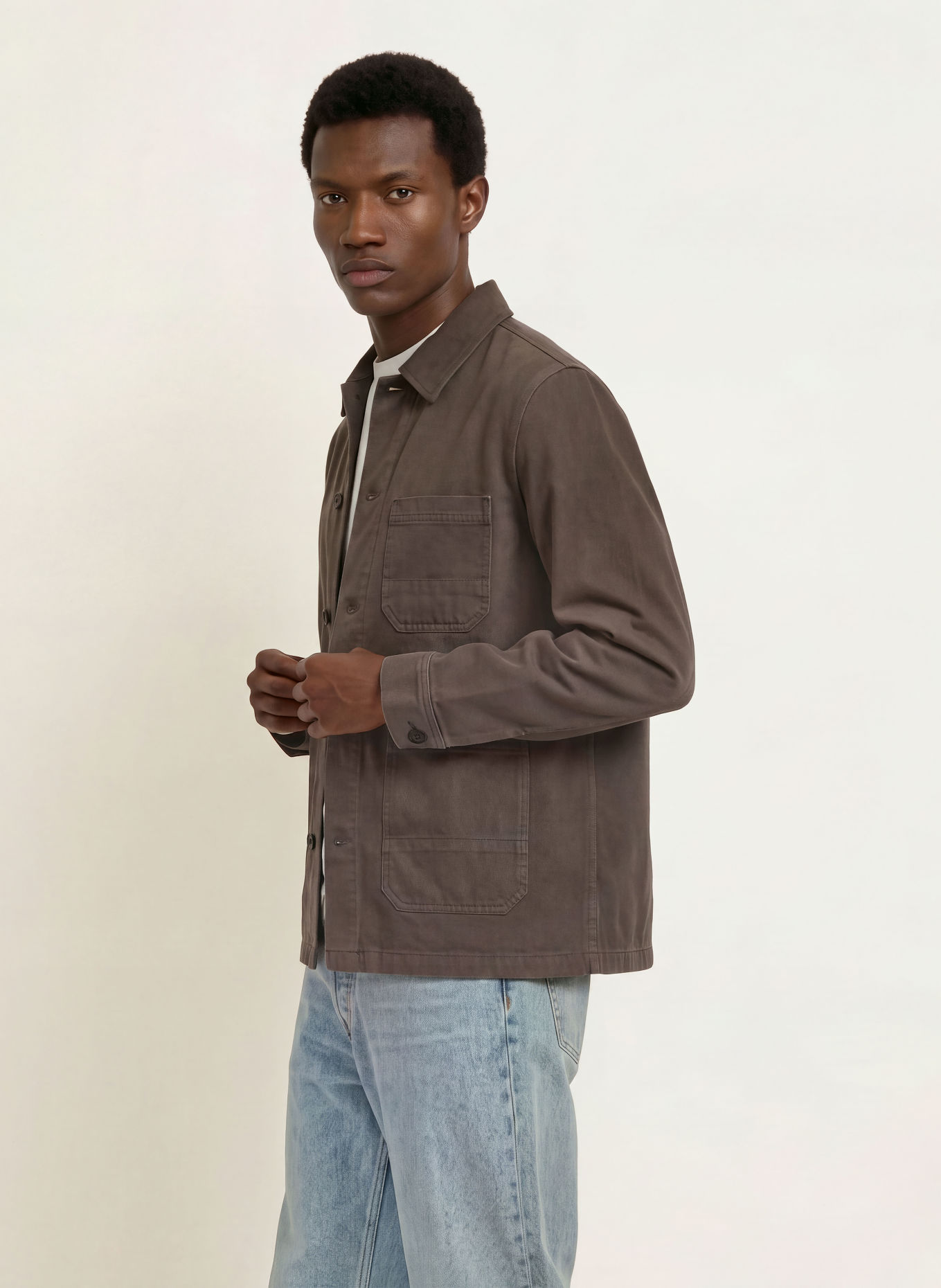 ARKET Overshirt: DONKERGRIJS