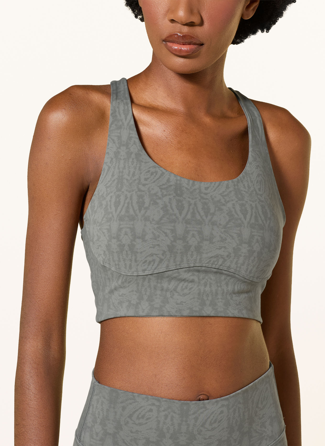 MANDALA Soutien-gorge de sport IMPRIMÉ: GRIS