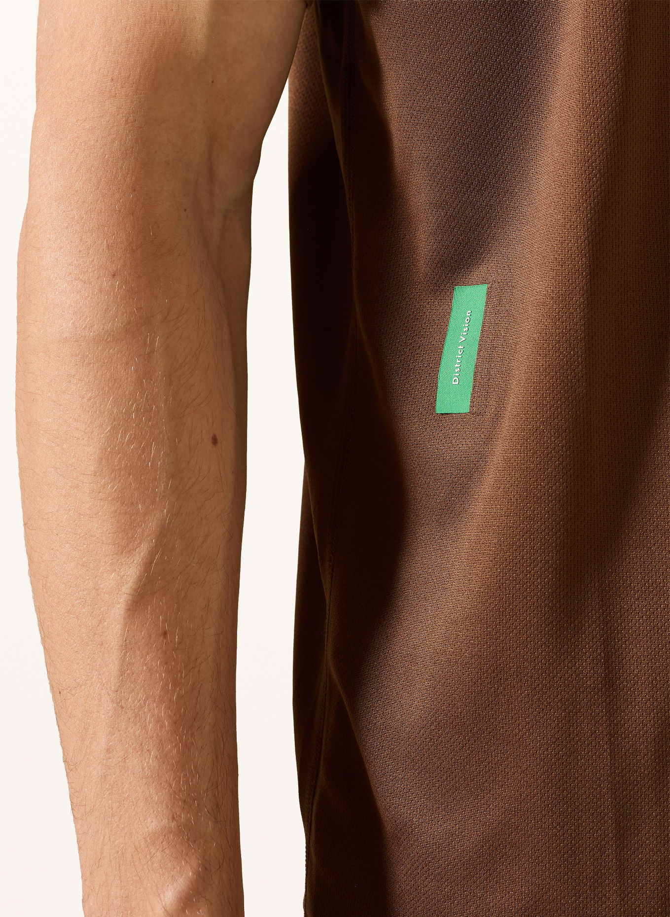 District Vision Running shirt: BROWN
