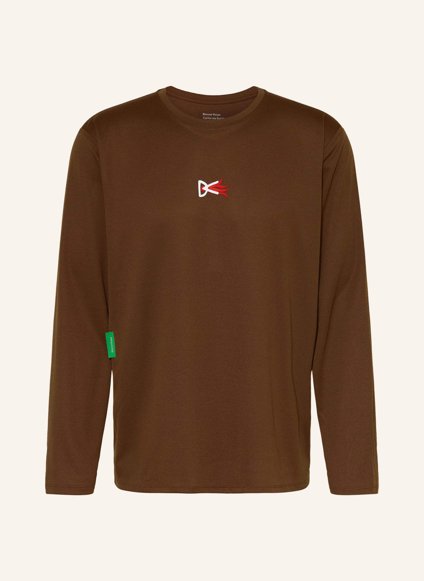 District Vision Running shirt: BROWN