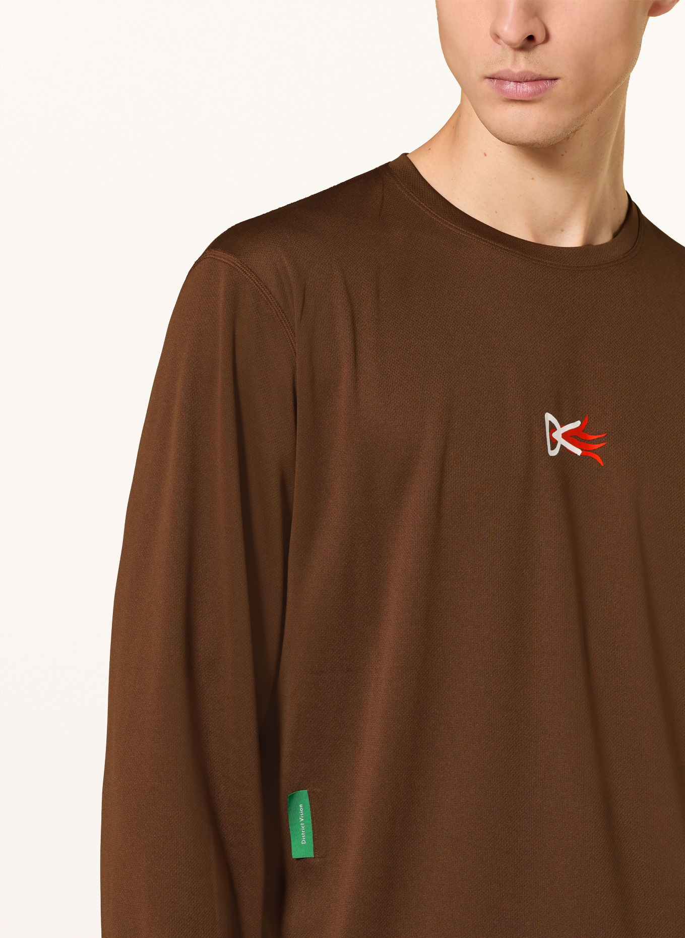 District Vision Running shirt: BROWN