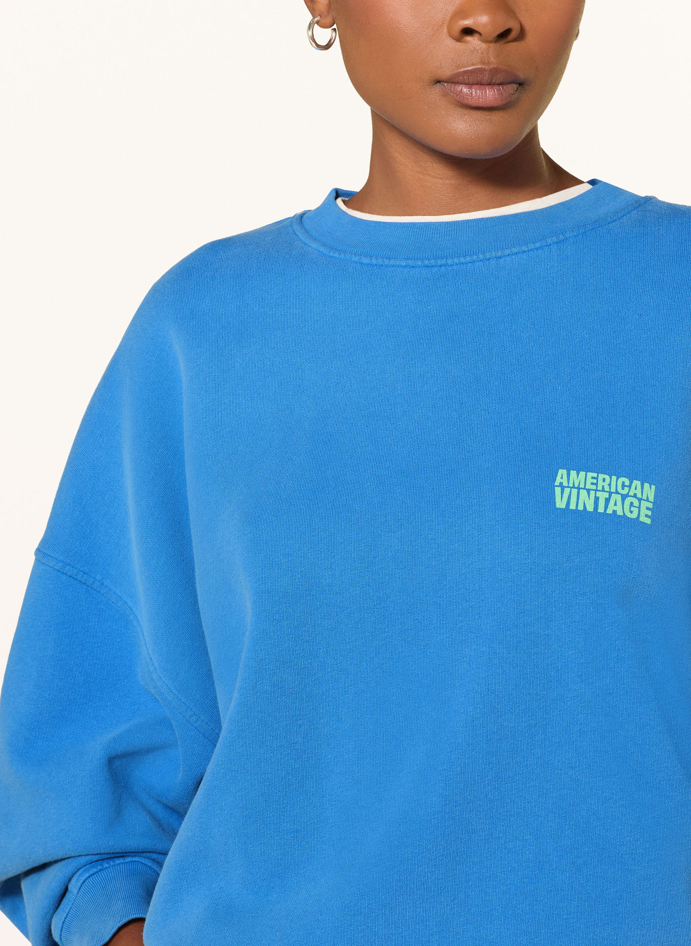 American Vintage Sweatshirt PLIZZY: BLAU / HELLGRÜN