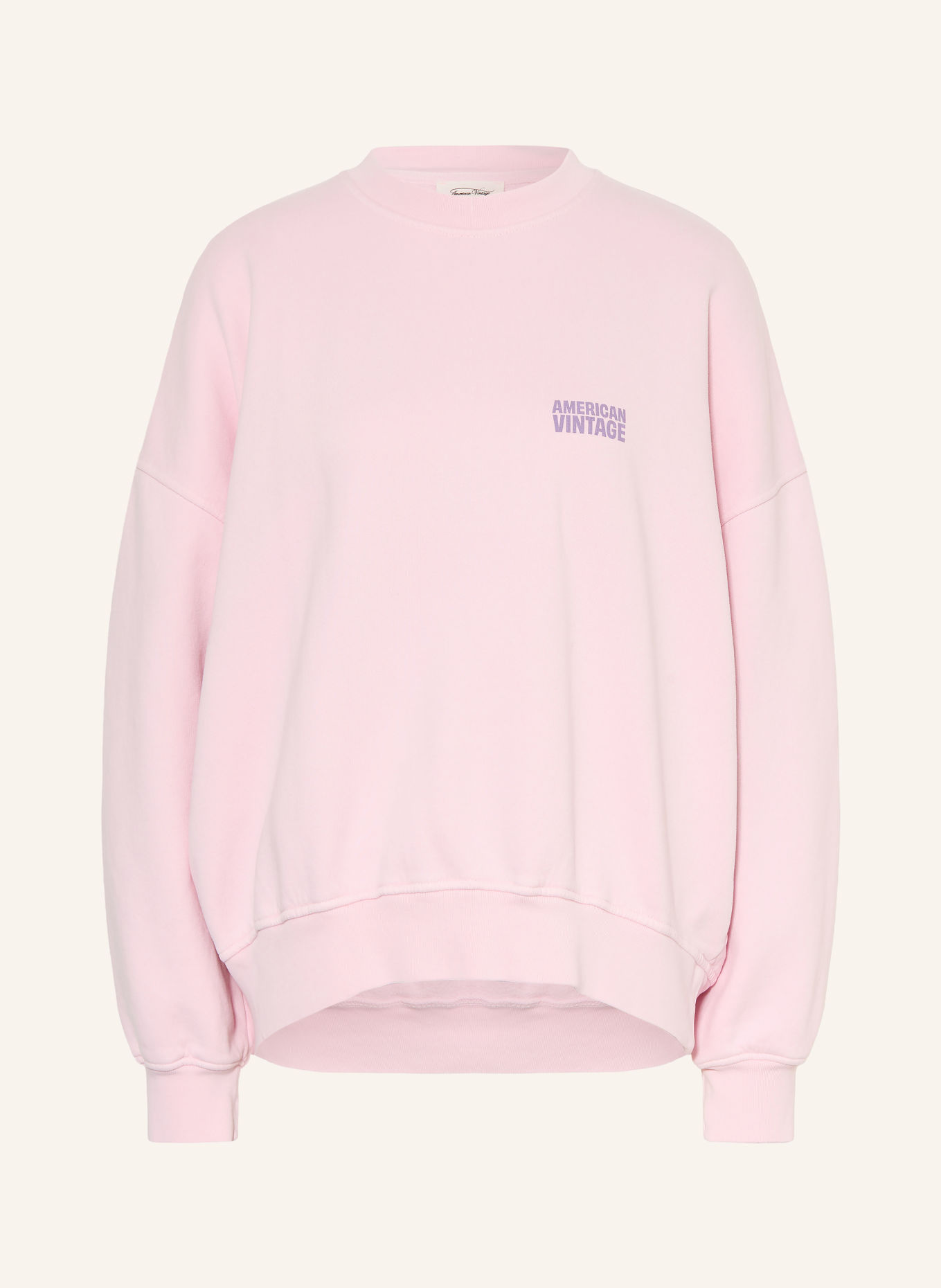 American Vintage PLIZZY sweatshirt: LIGHT PINK / PURPLE