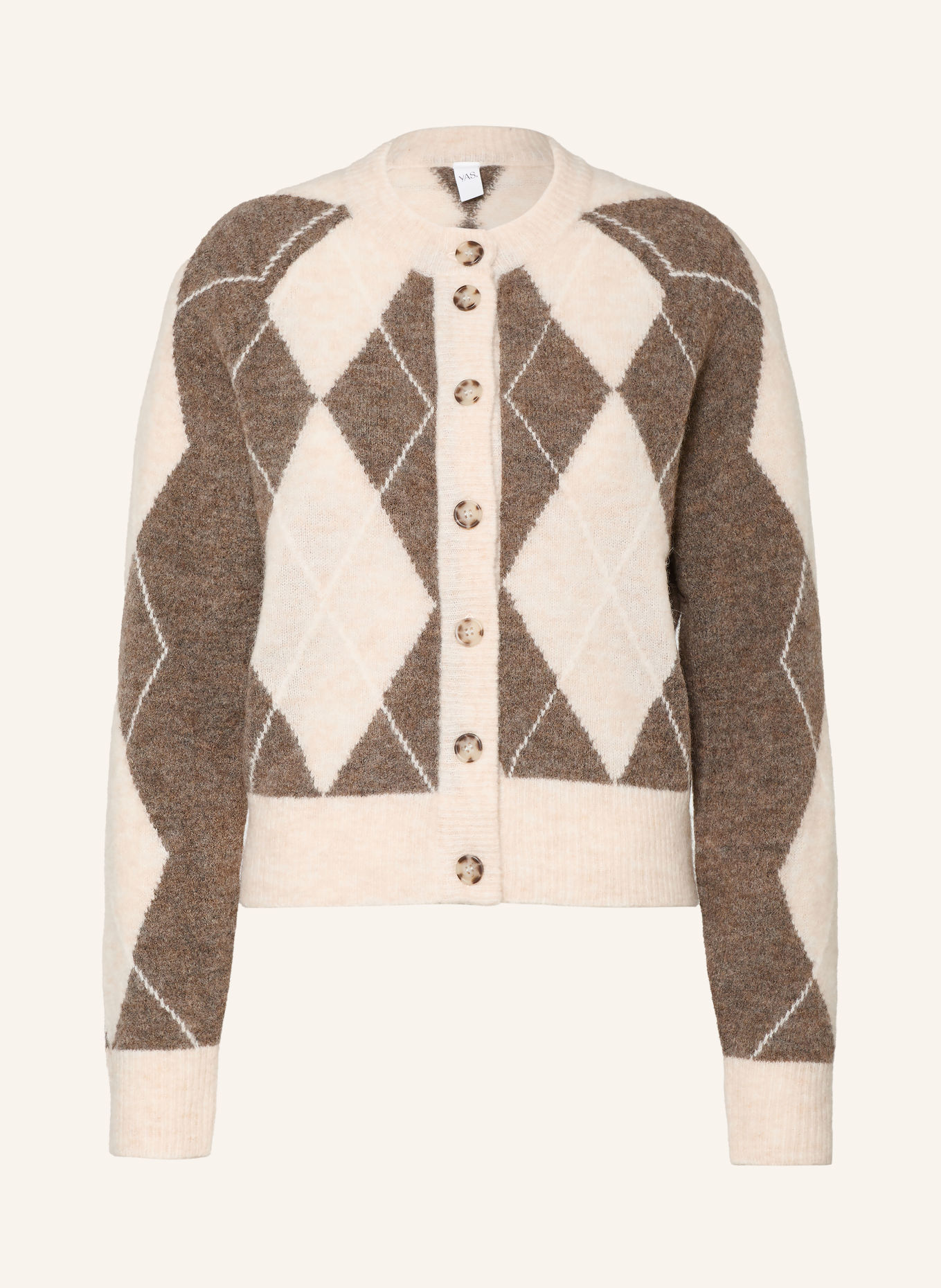 Y.A.S. Cardigan: BEIGE / BROWN