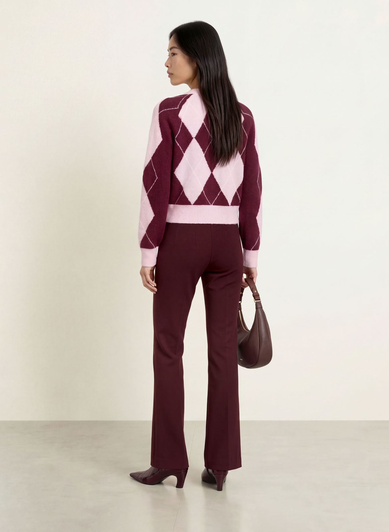 Y.A.S. Cardigan: DARK RED / PINK