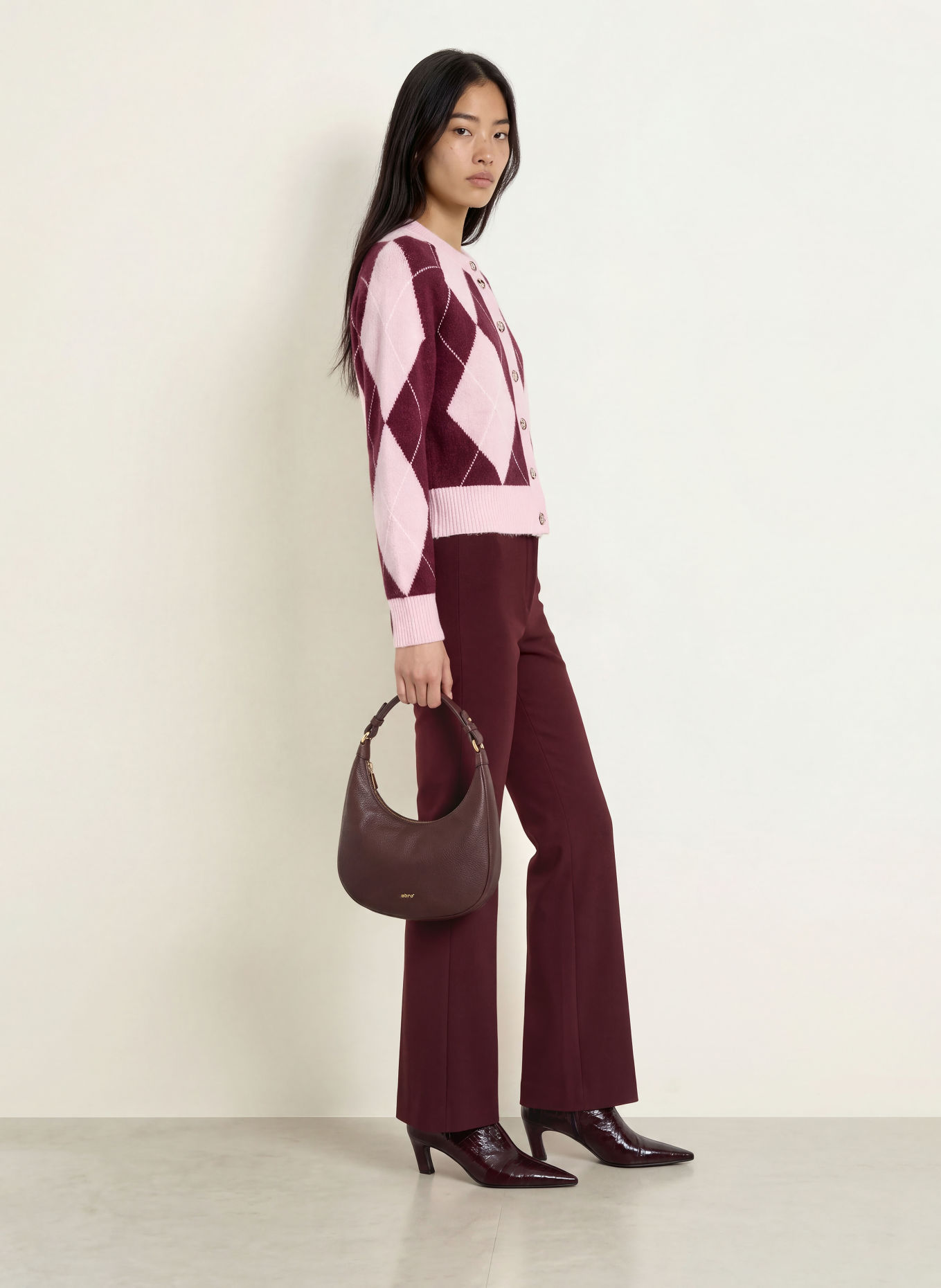 Y.A.S. Cardigan: DARK RED / PINK