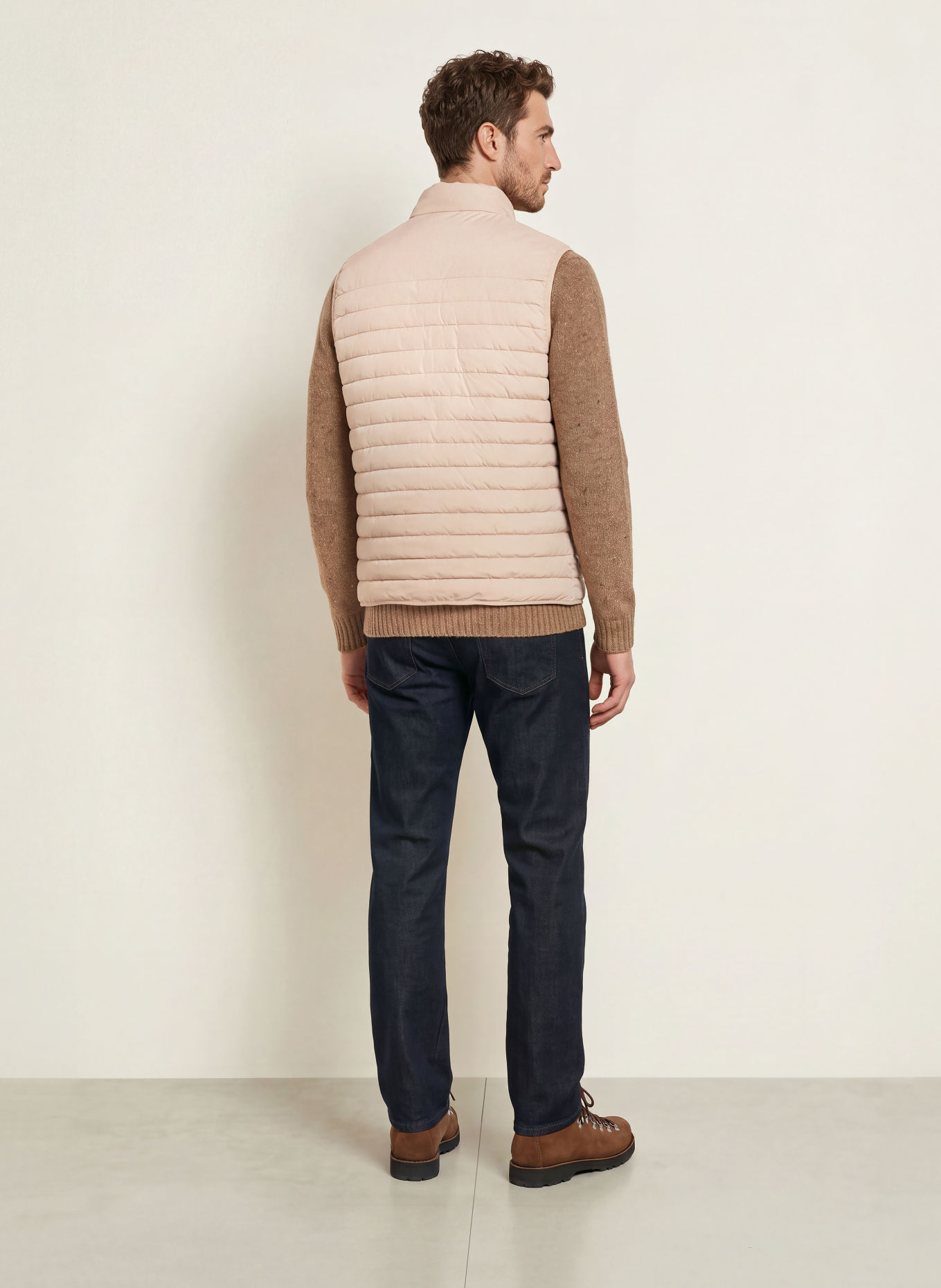 HACKETT LONDON Gewatteerd vest GILET: CRÈME