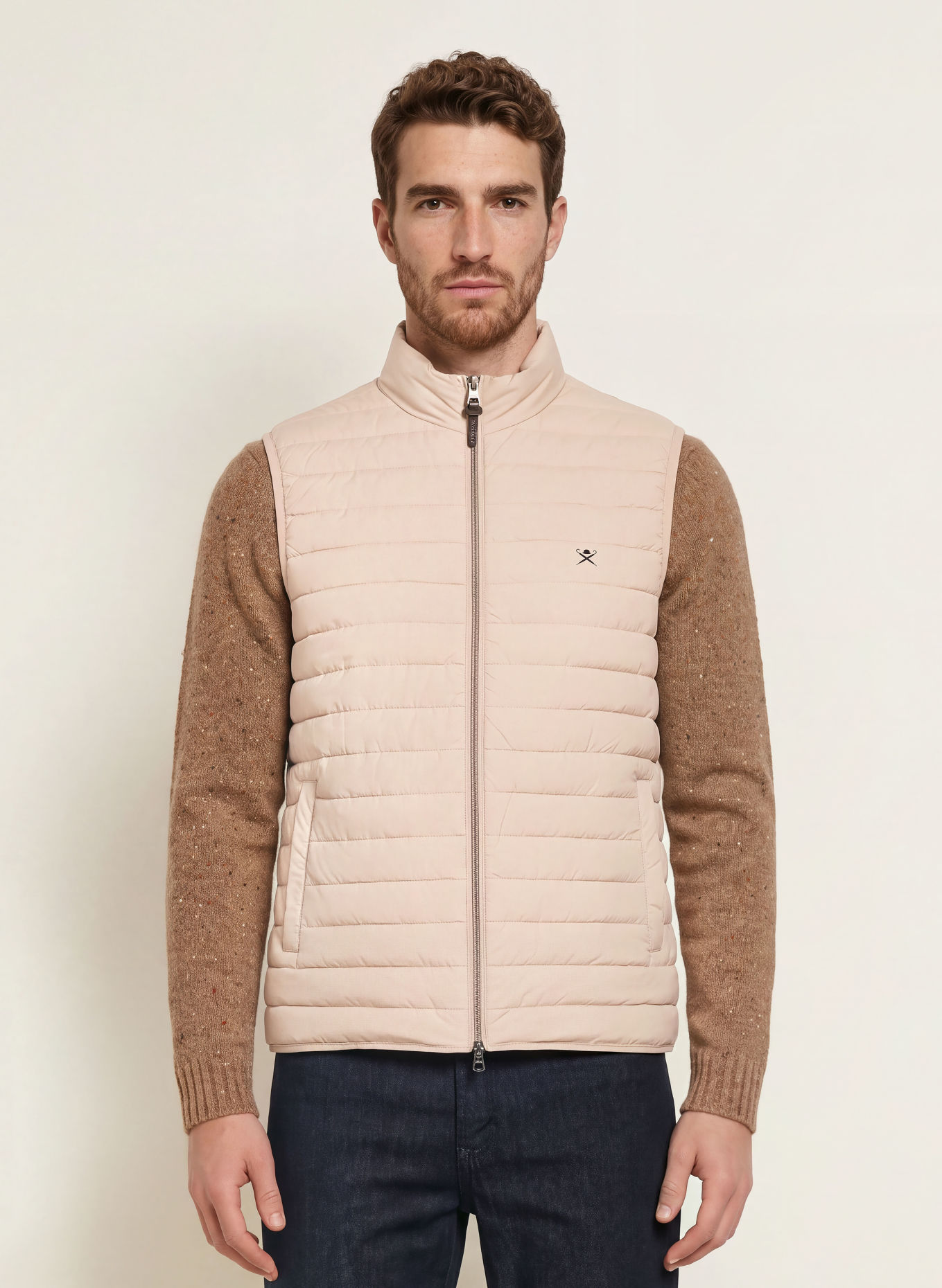 HACKETT LONDON Gewatteerd vest GILET: CRÈME