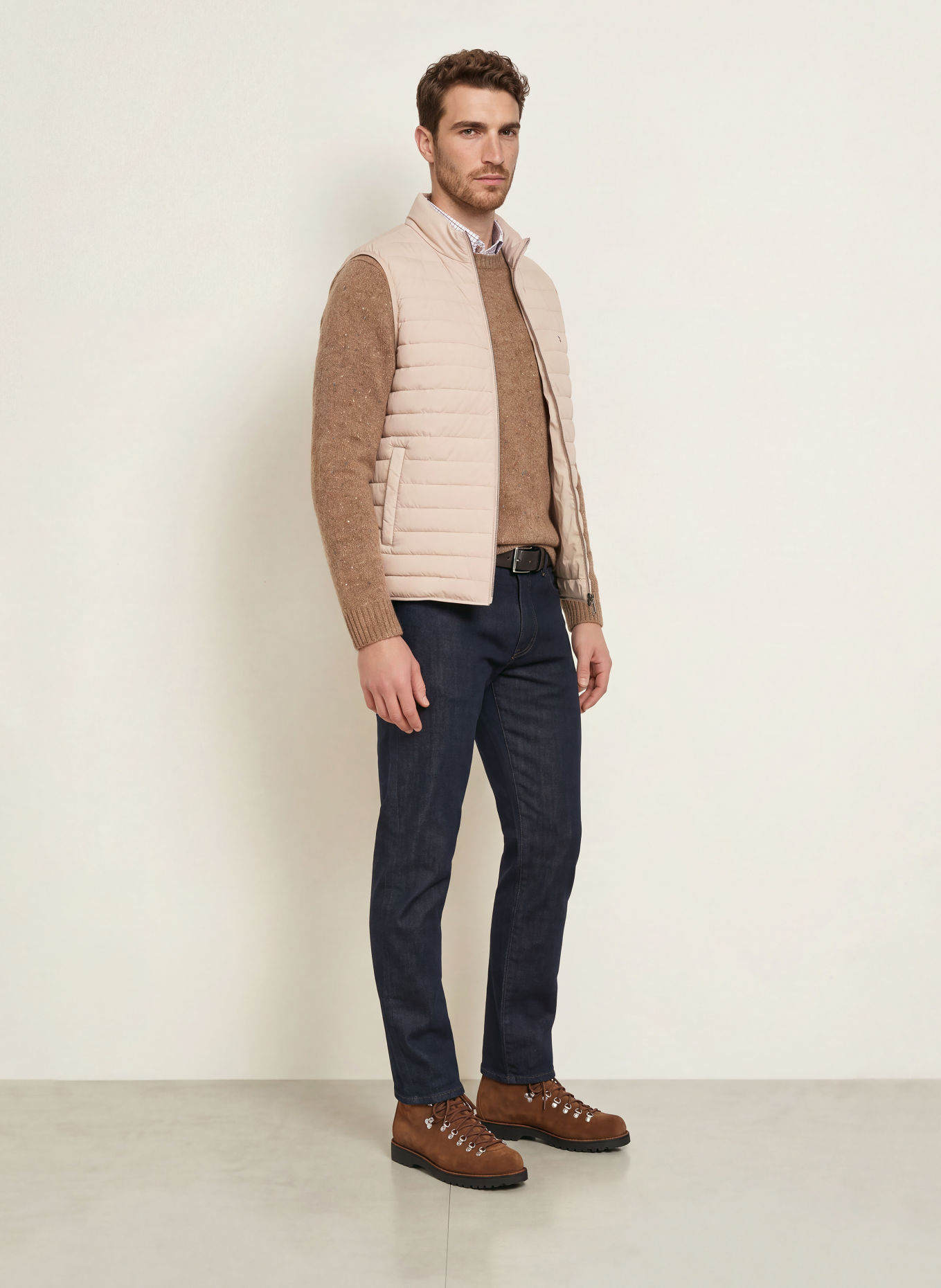 HACKETT LONDON Gewatteerd vest GILET: CRÈME