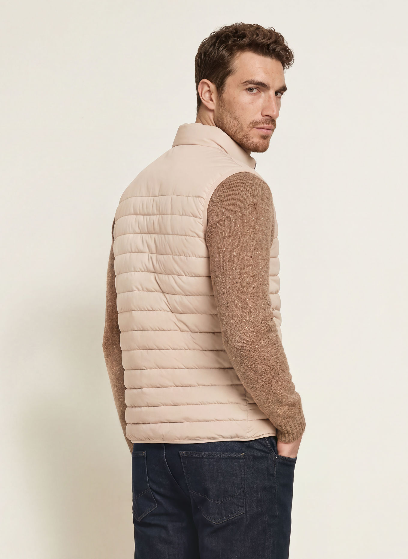 HACKETT LONDON Gewatteerd vest GILET: CRÈME