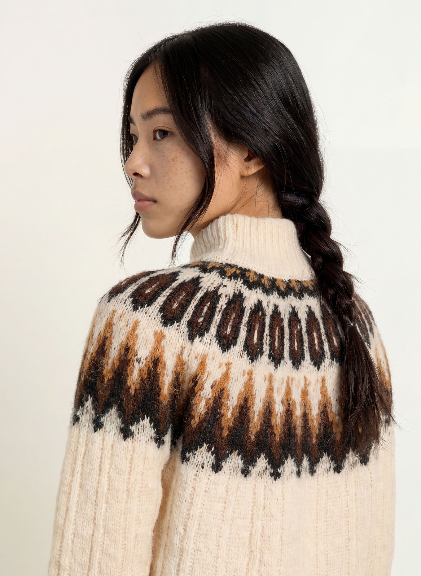 Y.A.S. Pullover: CREME / DUNKELBRAUN / BRAUN