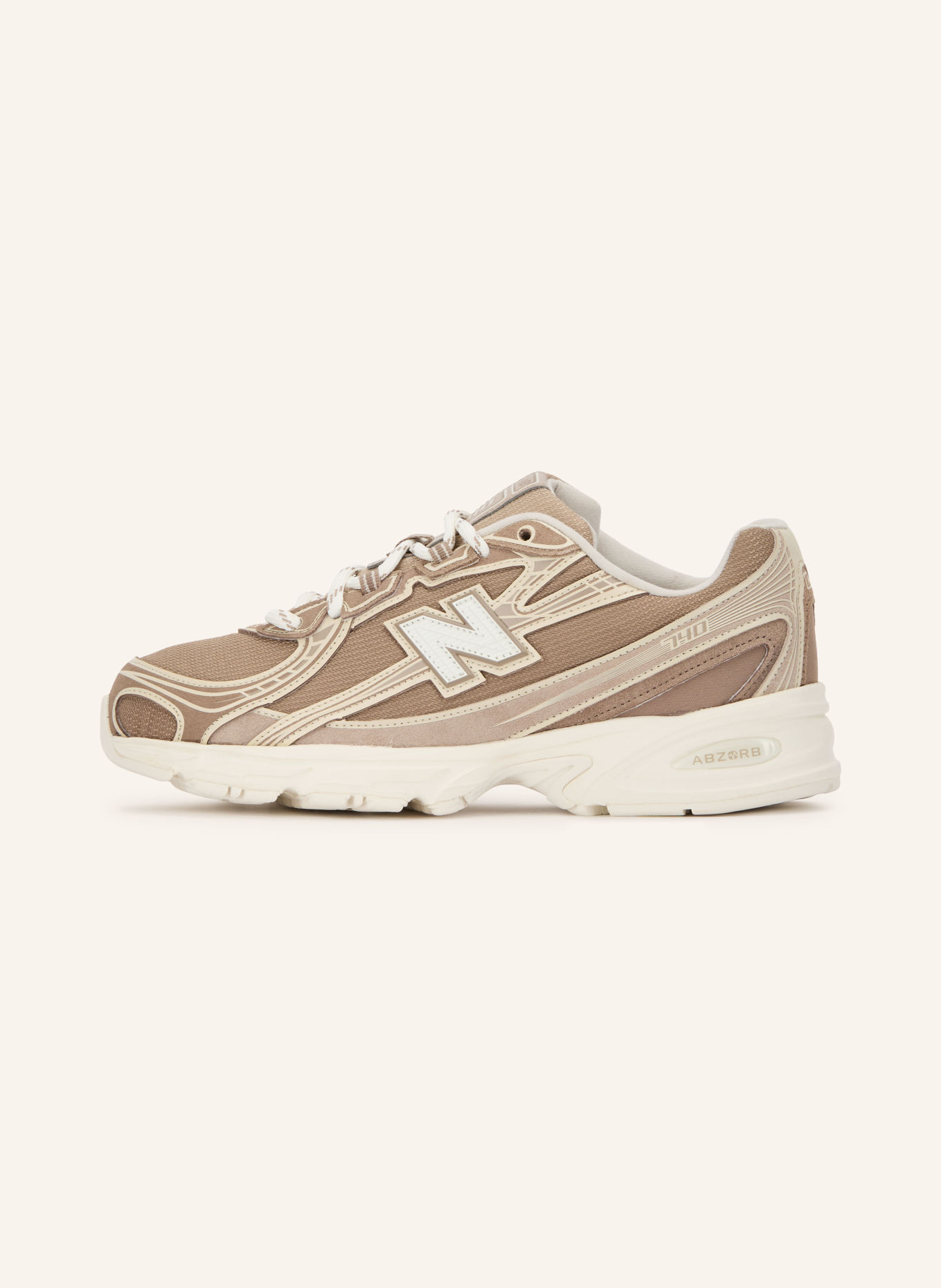 new balance Sneakers 740: BEIGE / LIGHT BROWN