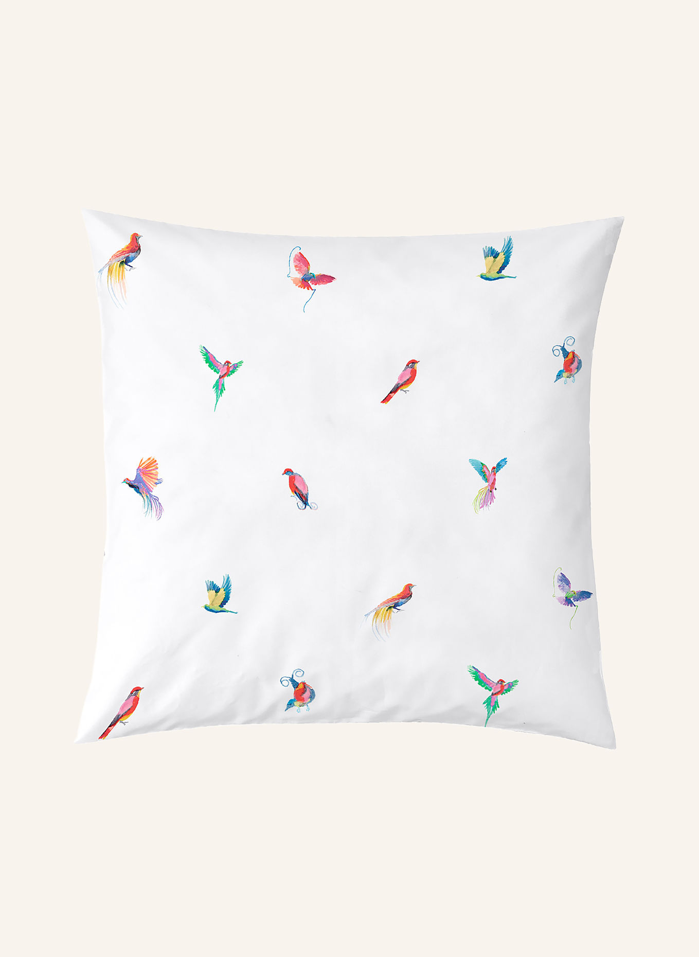 Christian Fischbacher Bettwäsche BIRDS: WEISS / ROT / BLAU