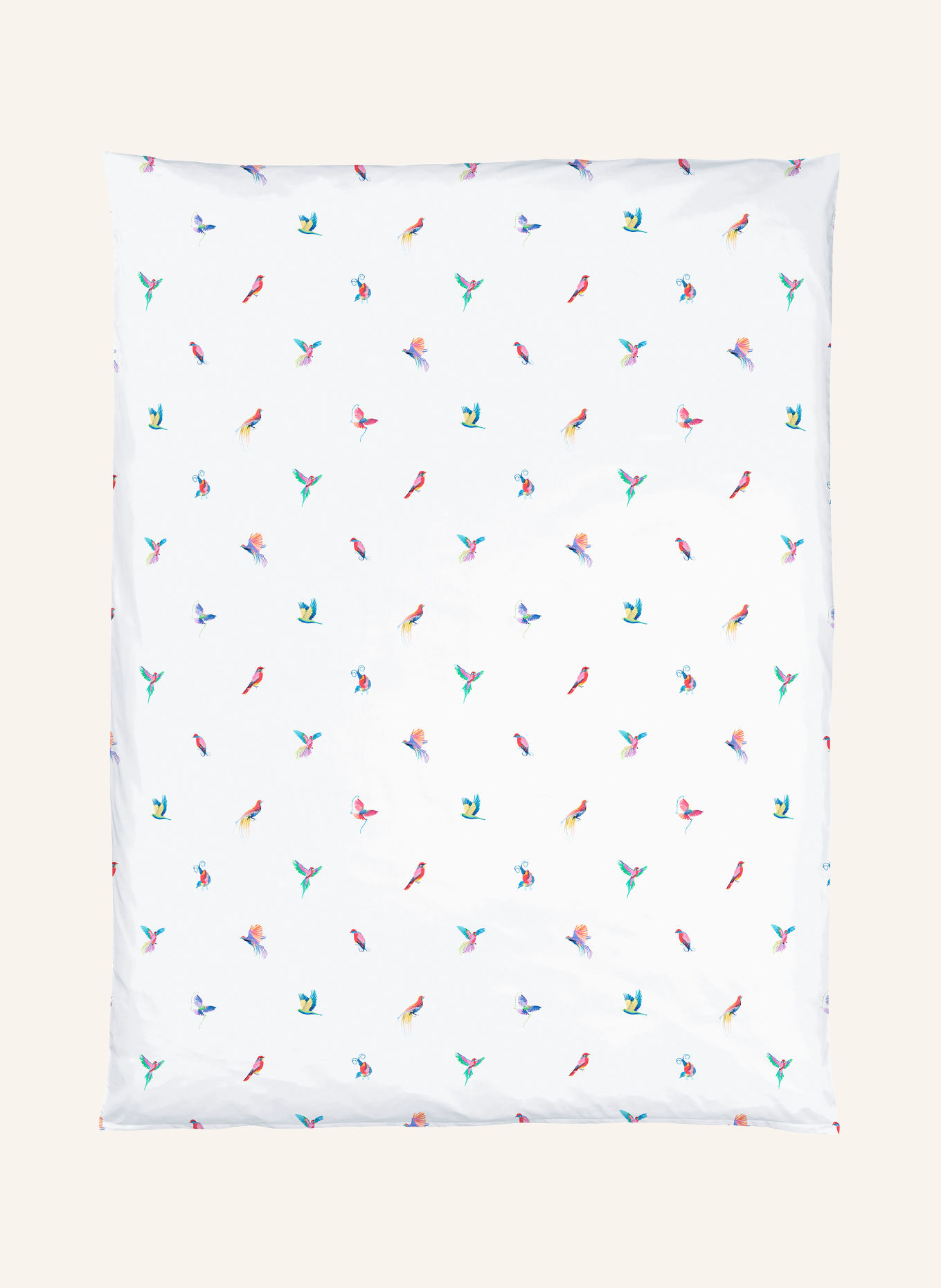 Christian Fischbacher Bettwäsche BIRDS: WEISS / ROT / BLAU