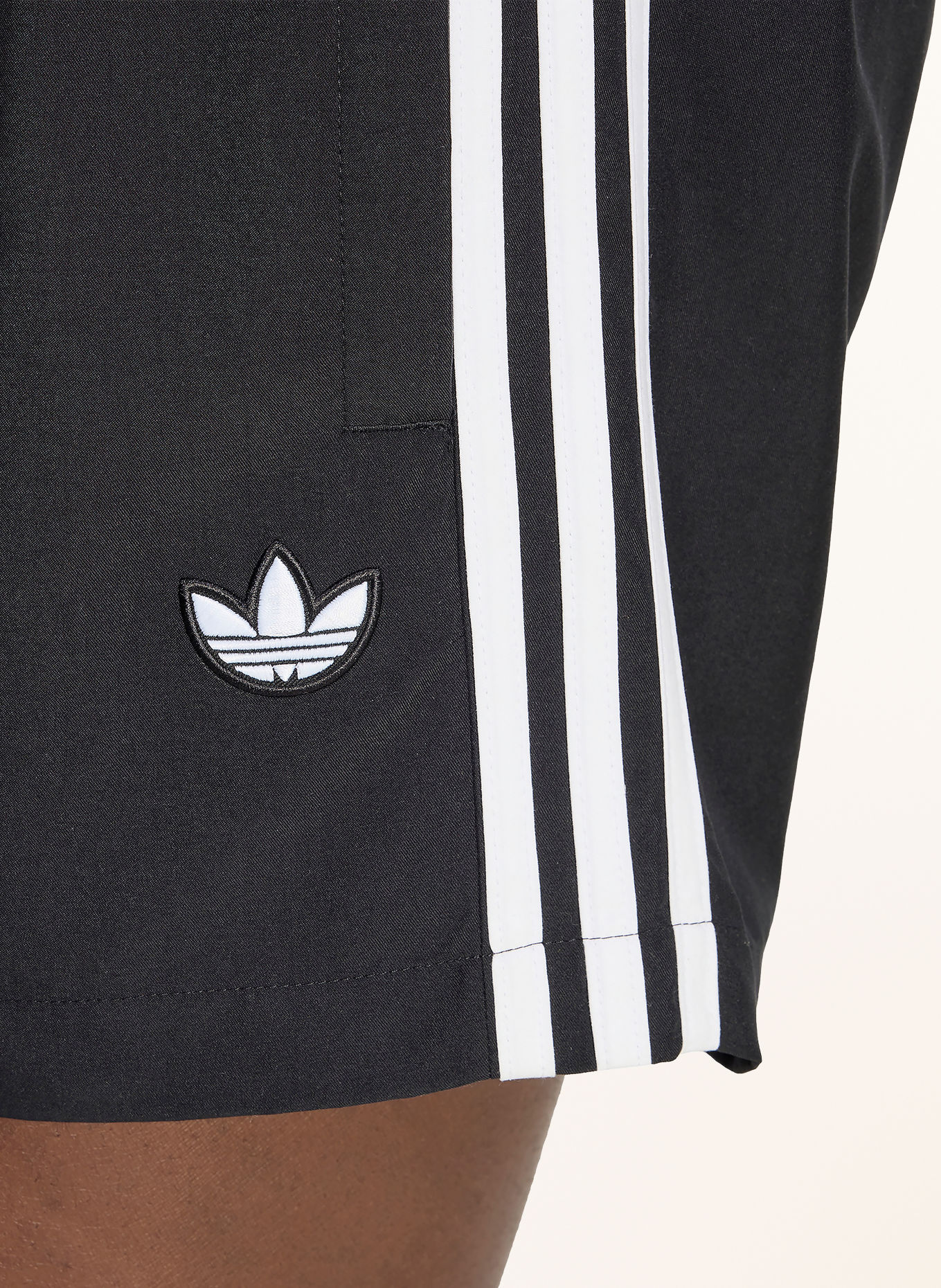 adidas Originals Badeshorts 3-STREIFEN: SCHWARZ / WEISS