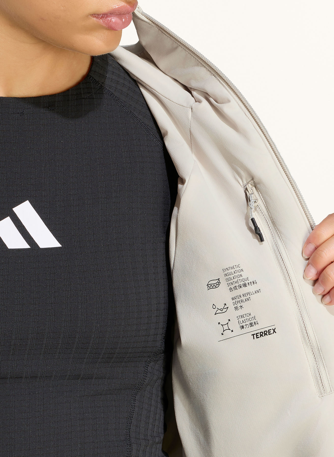 adidas TERREX TEREX XPERIOR PRO Functional Jacket: LIGHT GRAY
