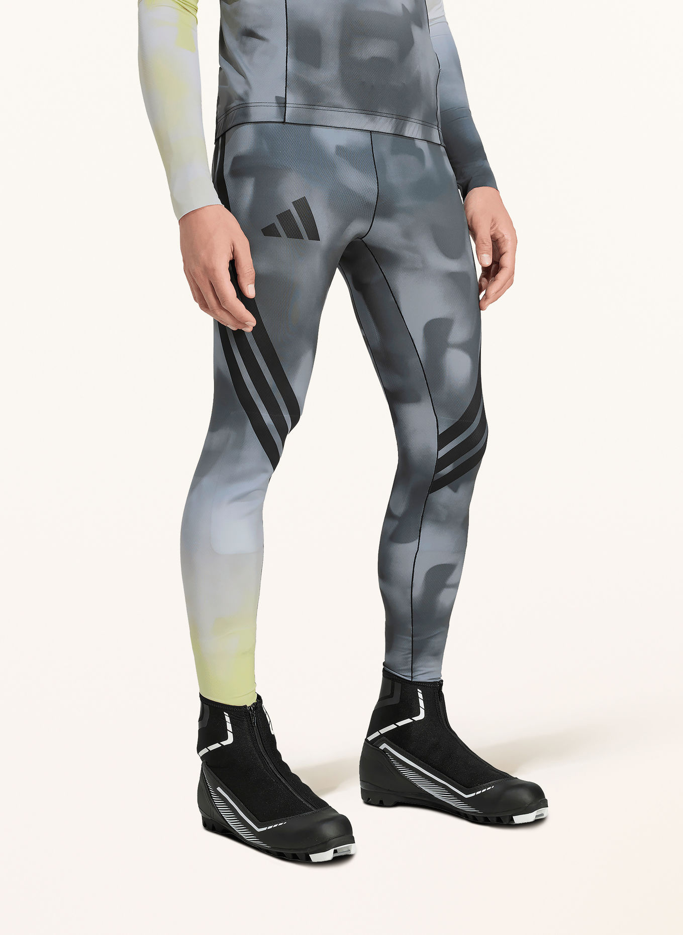 adidas TERREX Tights XCS: GRAU / DUNKELGRAU / HELLGELB