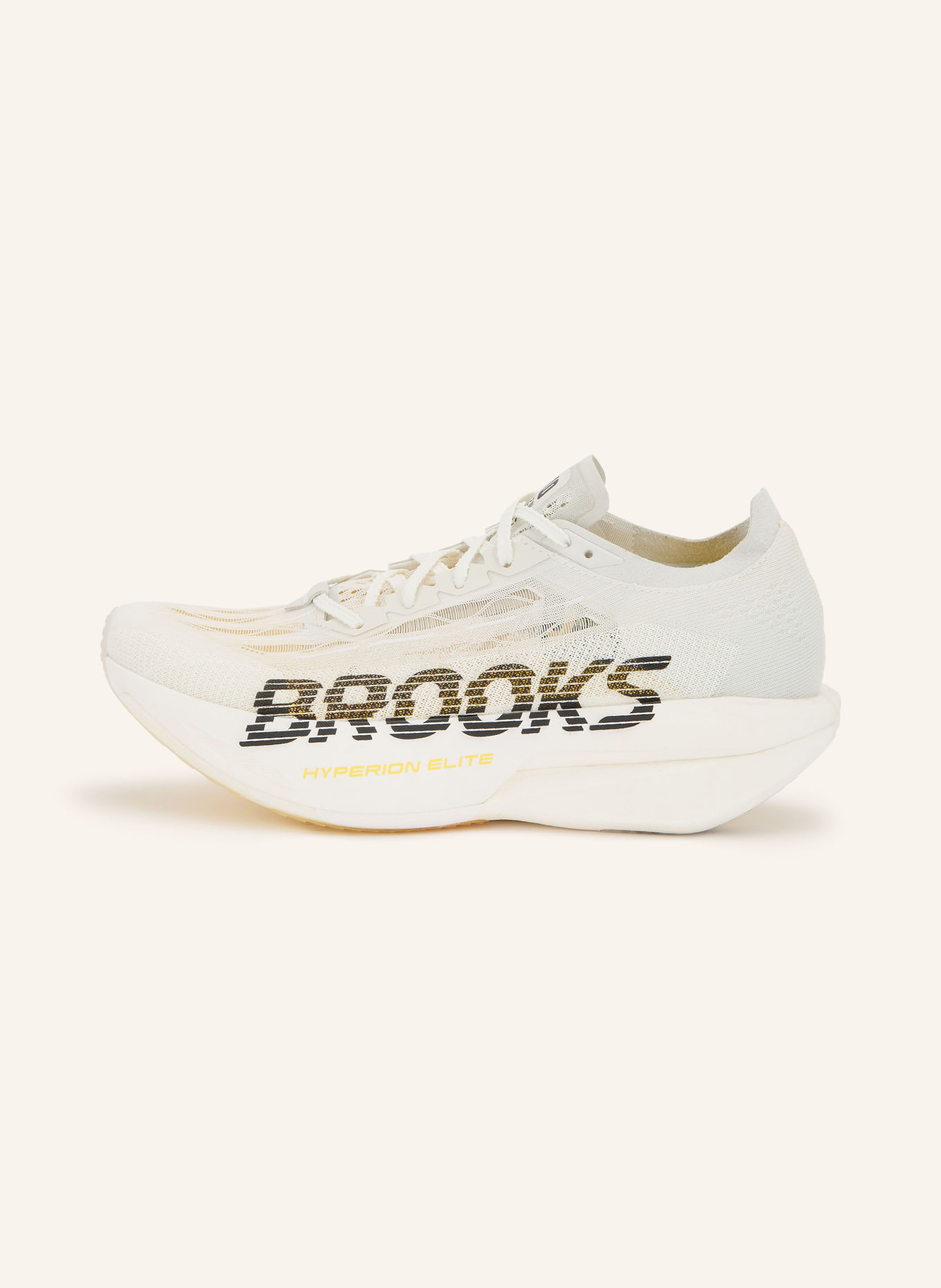 BROOKS HYPERION ELITE 6 Running Shoes: LIGHT GRAY / WHITE / BLACK