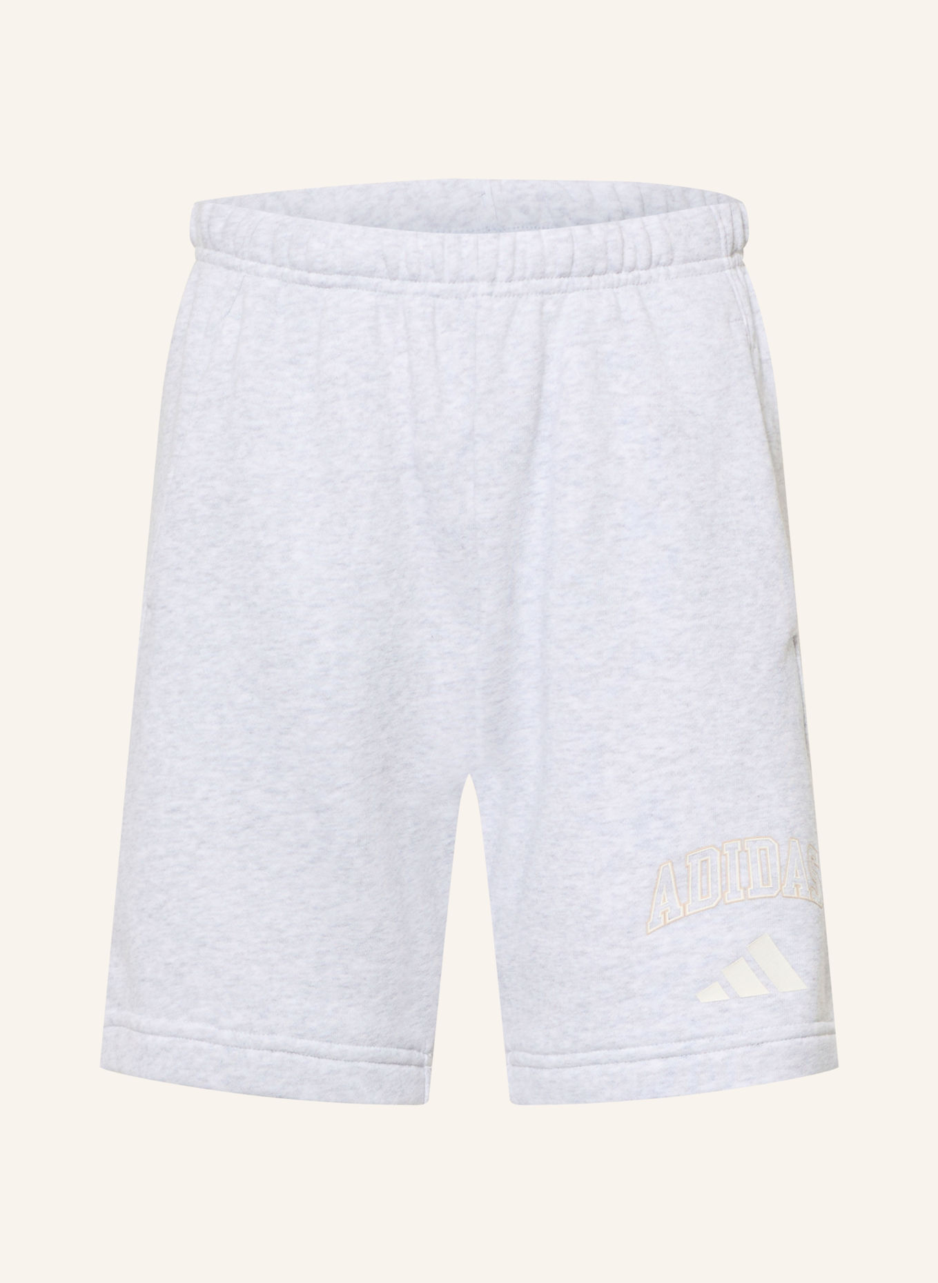 adidas Short en molleton: GRIS CLAIR / BEIGE / ÉCRU
