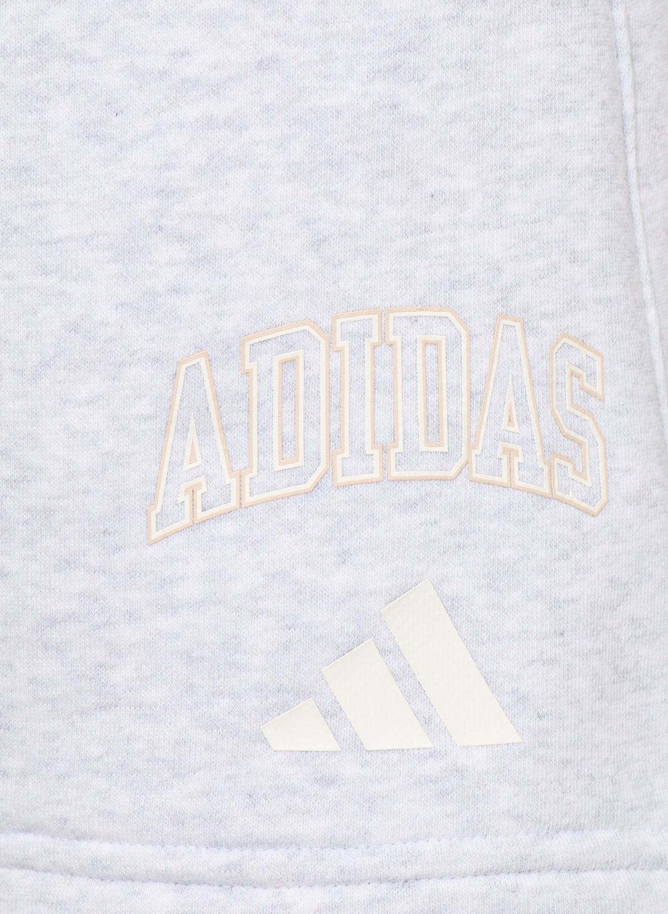 adidas Short en molleton: GRIS CLAIR / BEIGE / ÉCRU