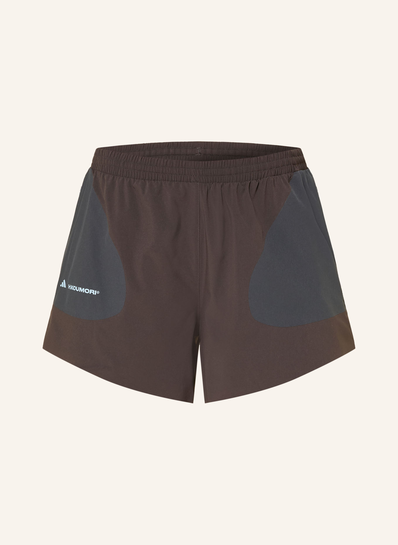 adidas 2-in-1 running shorts ADI365 HERMANOS KOUMORI: DARK BROWN / DARK GRAY