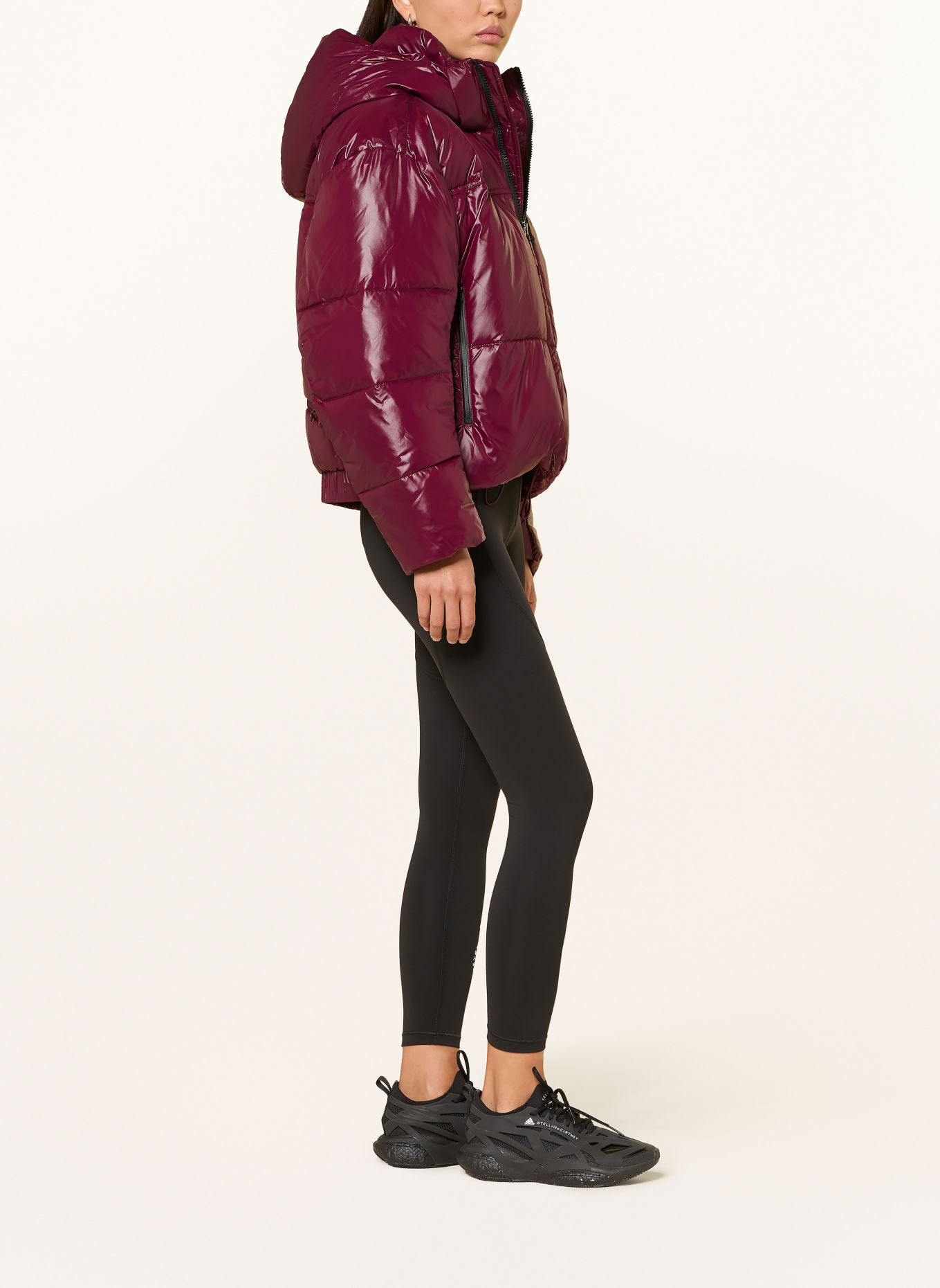 adidas by Stella McCartney Steppjacke ADIDAS BY STELLA MCCARTNEY: DUNKELROT / SCHWARZ
