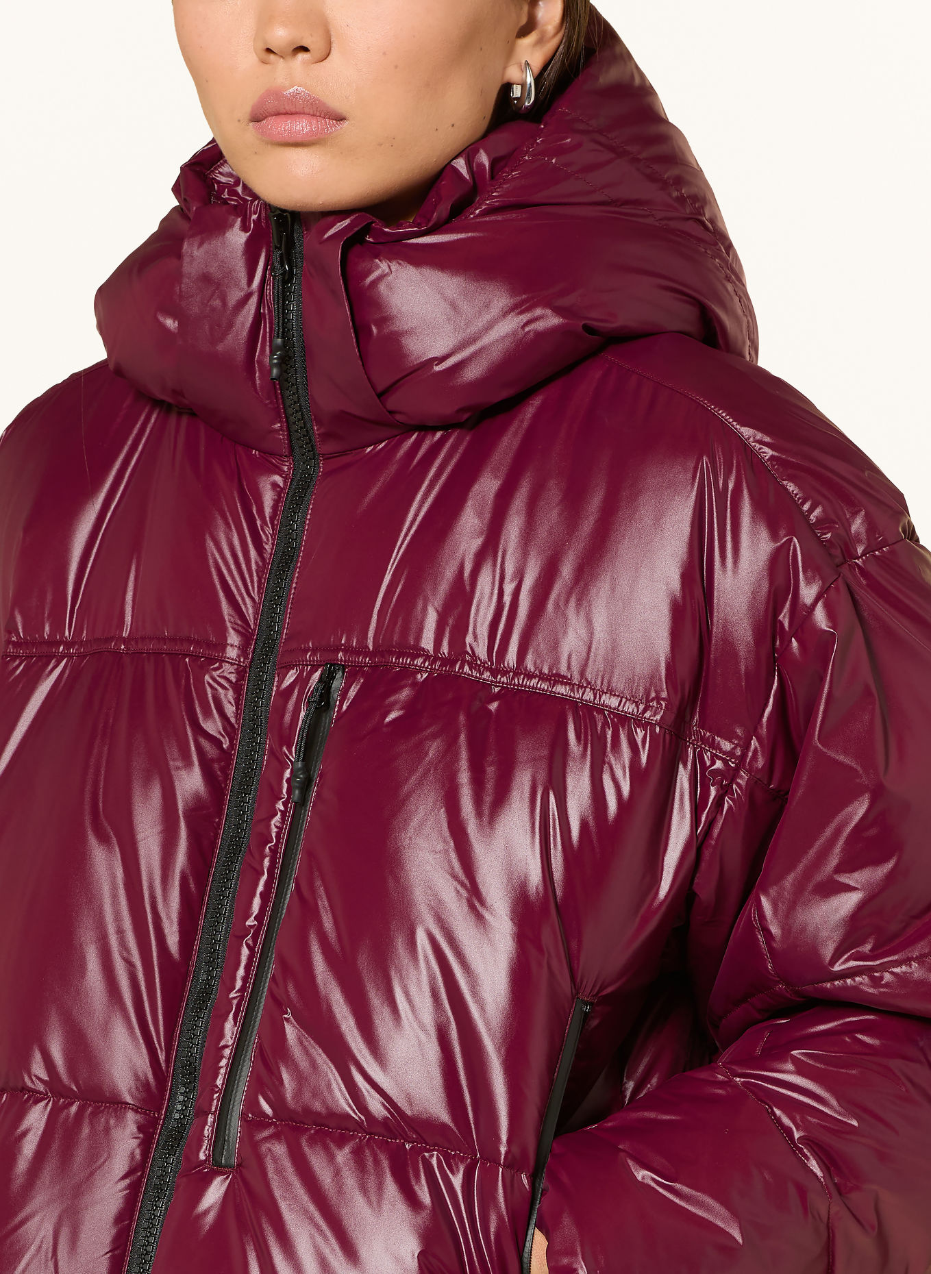 adidas by Stella McCartney Steppjacke ADIDAS BY STELLA MCCARTNEY: DUNKELROT / SCHWARZ