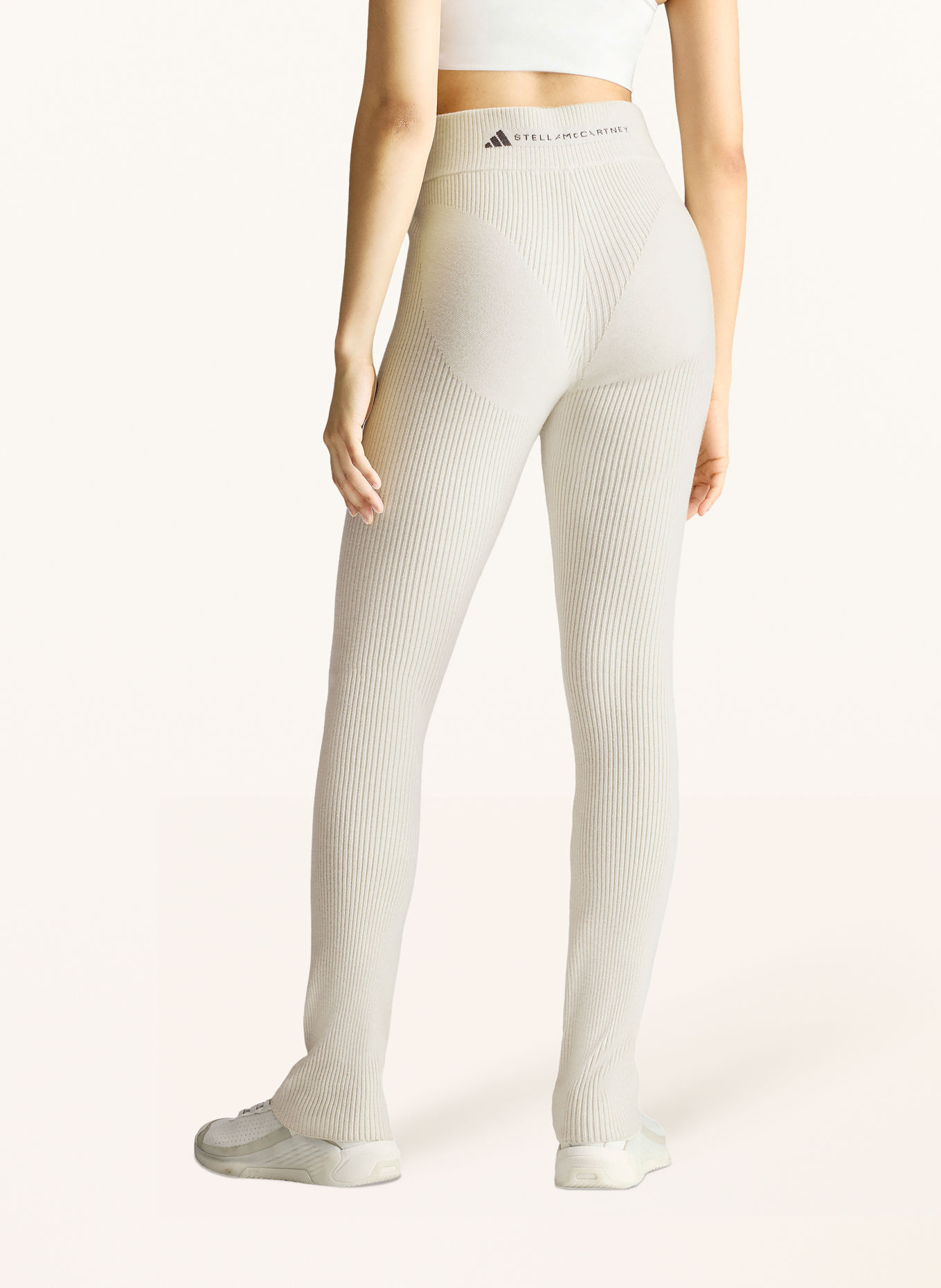 adidas by Stella McCartney Knit Pants ADIDAS BY STELLA MCCARTNEY: LIGHT GRAY