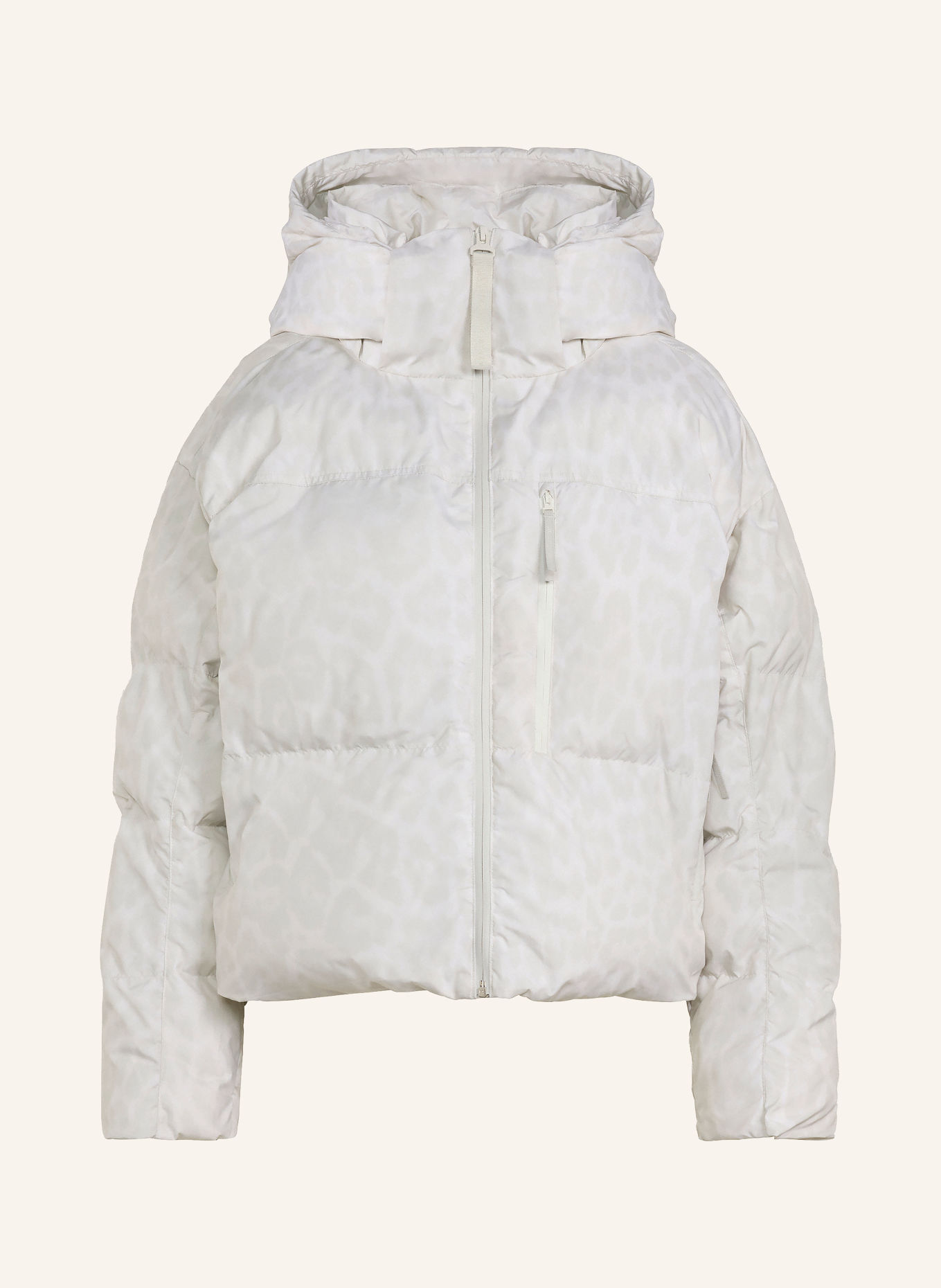 adidas by Stella McCartney Steppjacke ADIDAS BY STELLA MCCARTNEY SHORT PADDED PRINTED mit abnehmbarer Kapuze: WEISS / CREME