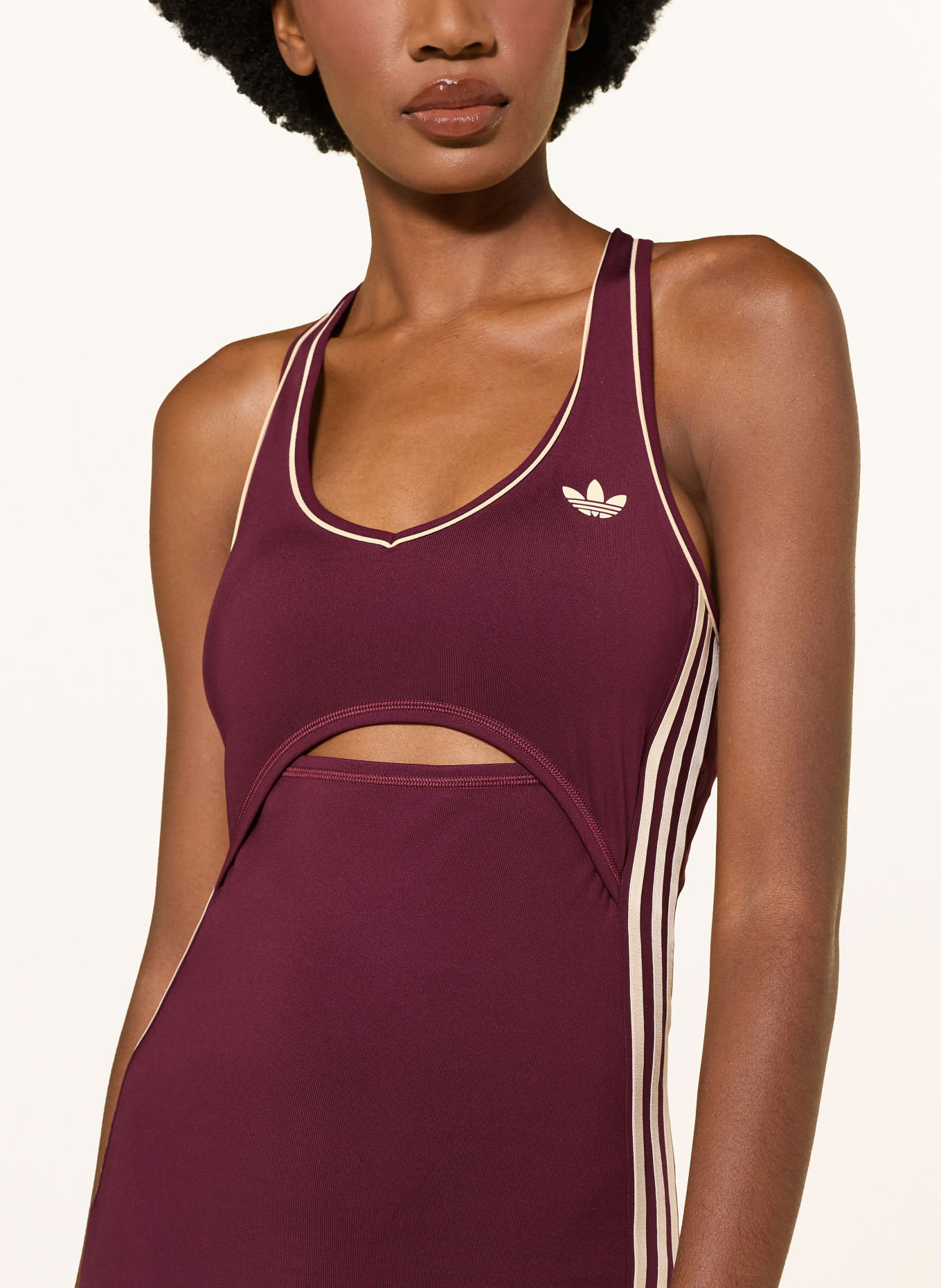 adidas Originals ADIDAS ORIGINALS SPORT Bodysuit: DARK RED / CREAM