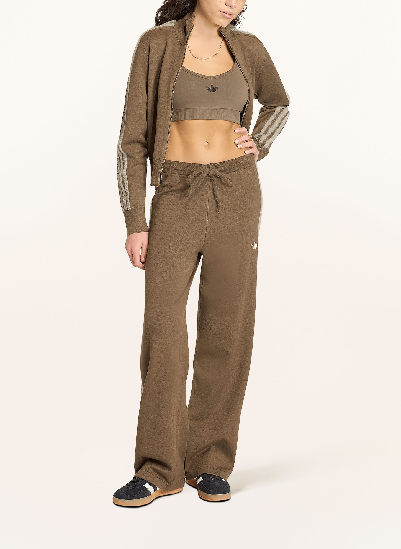 adidas Originals Strickhose FIREBIRD: BRAUN / KHAKI