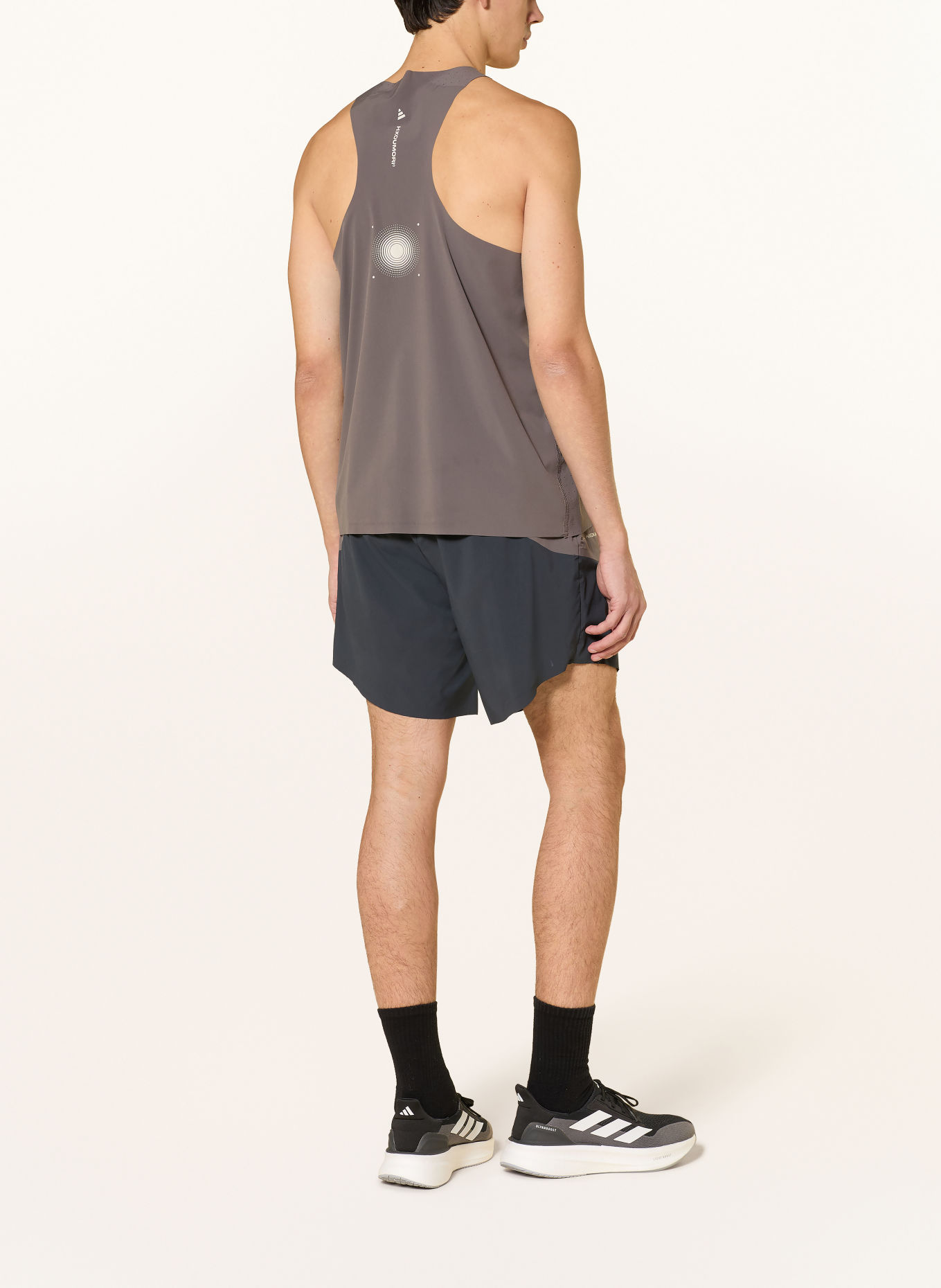 adidas 2-in-1 running shorts ADI365 HERMANOS KOUMORI: DARK BLUE / DARK GRAY