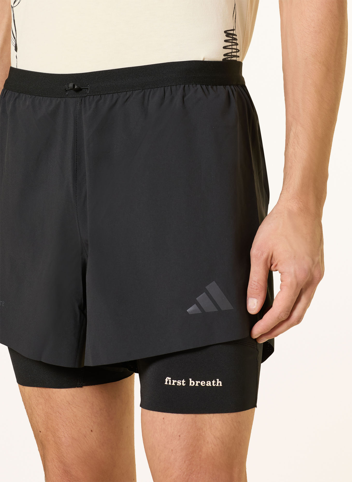 adidas 2-in-1 hardloopshort ADI X SFTM: ZWART