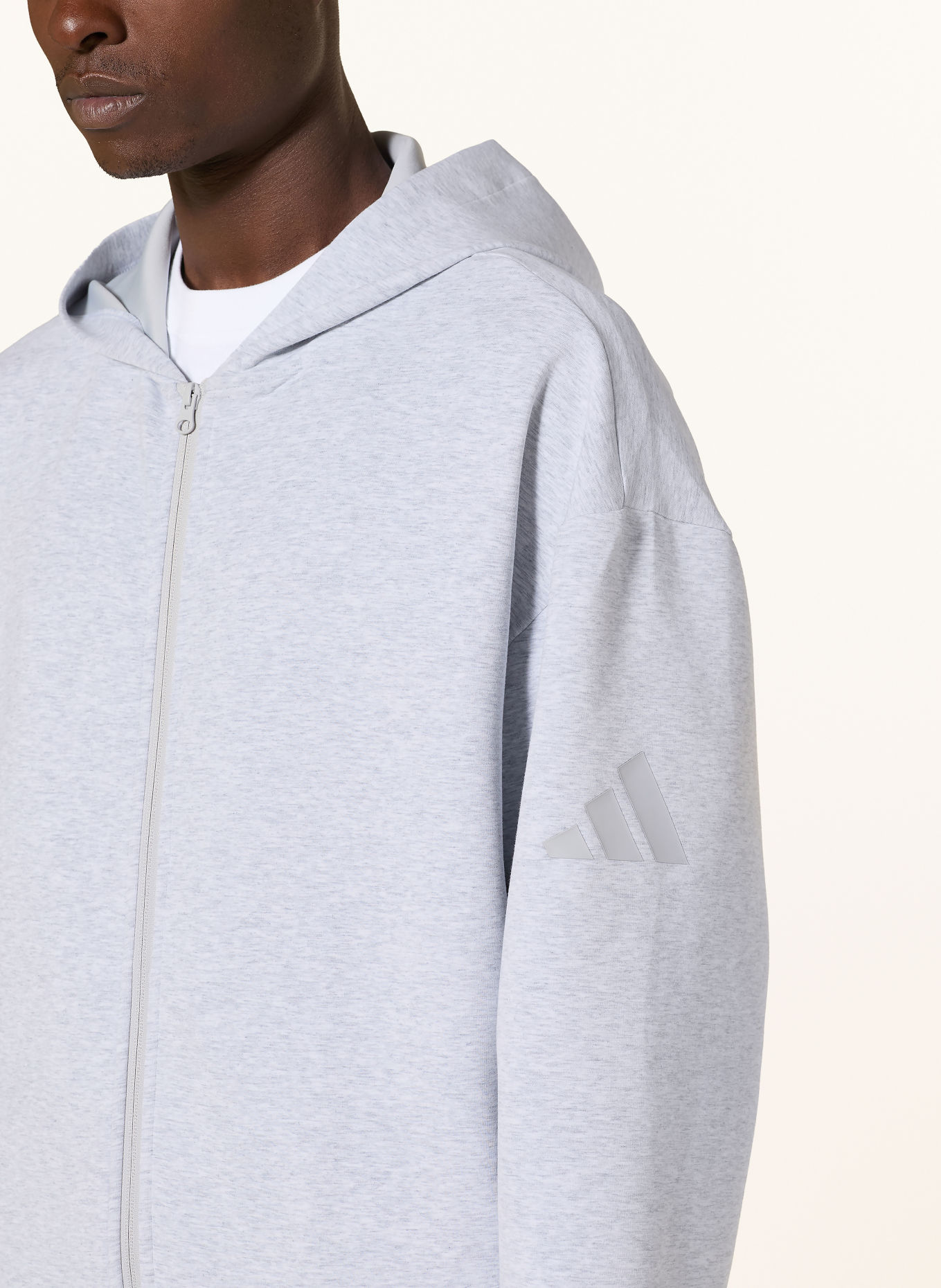 adidas Sweatvest SOFT LUX: LICHTGRIJS