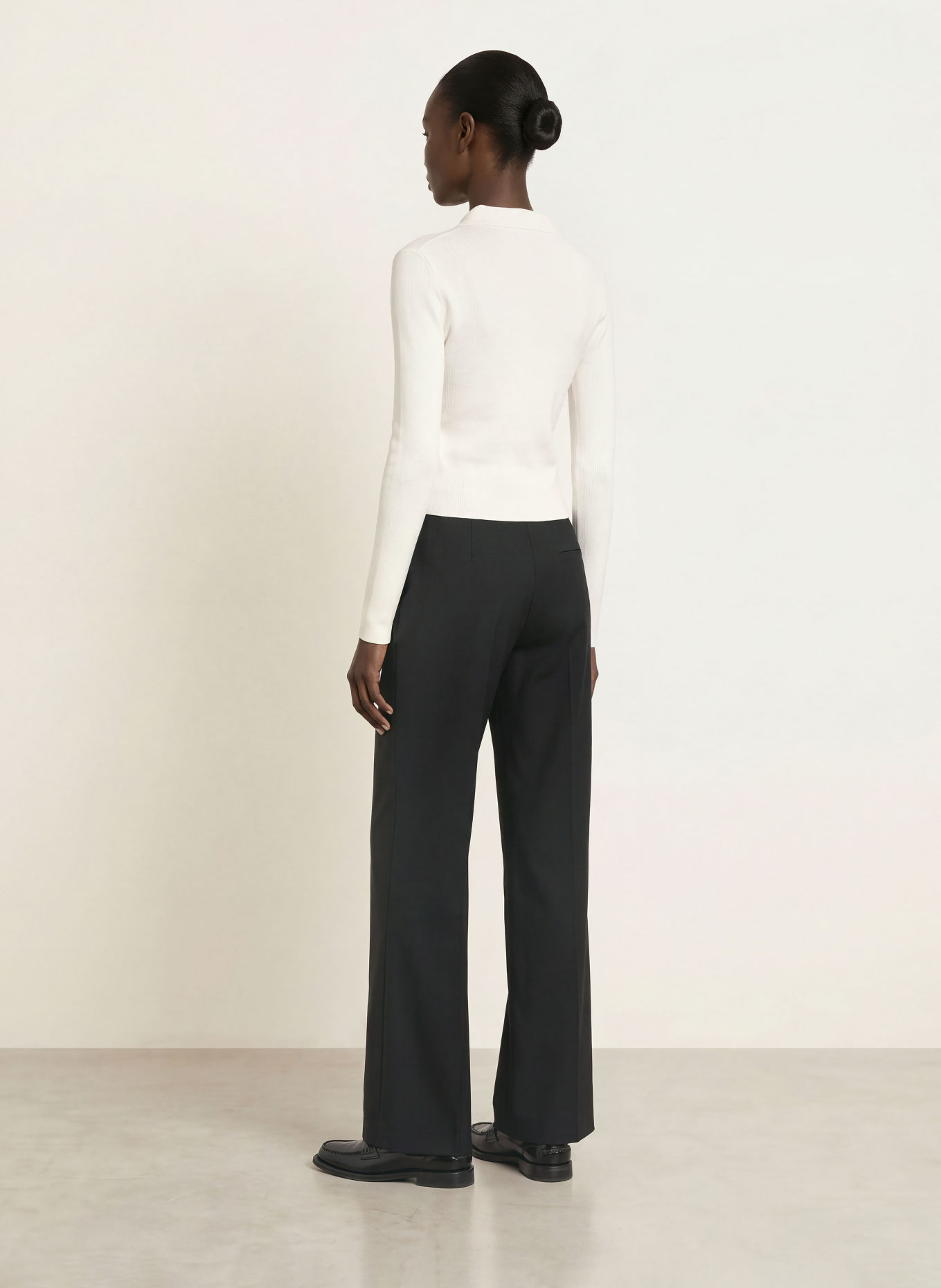 HUGO Strick-Poloshirt SAREPLINNY: WEISS