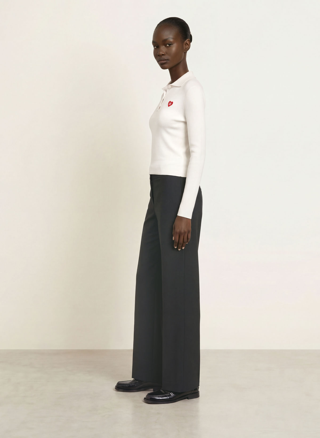 HUGO Strick-Poloshirt SAREPLINNY: WEISS