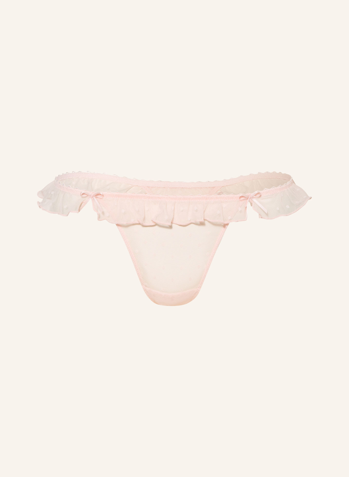 MARIE JO String NOOVA à volants: ROSE CLAIR