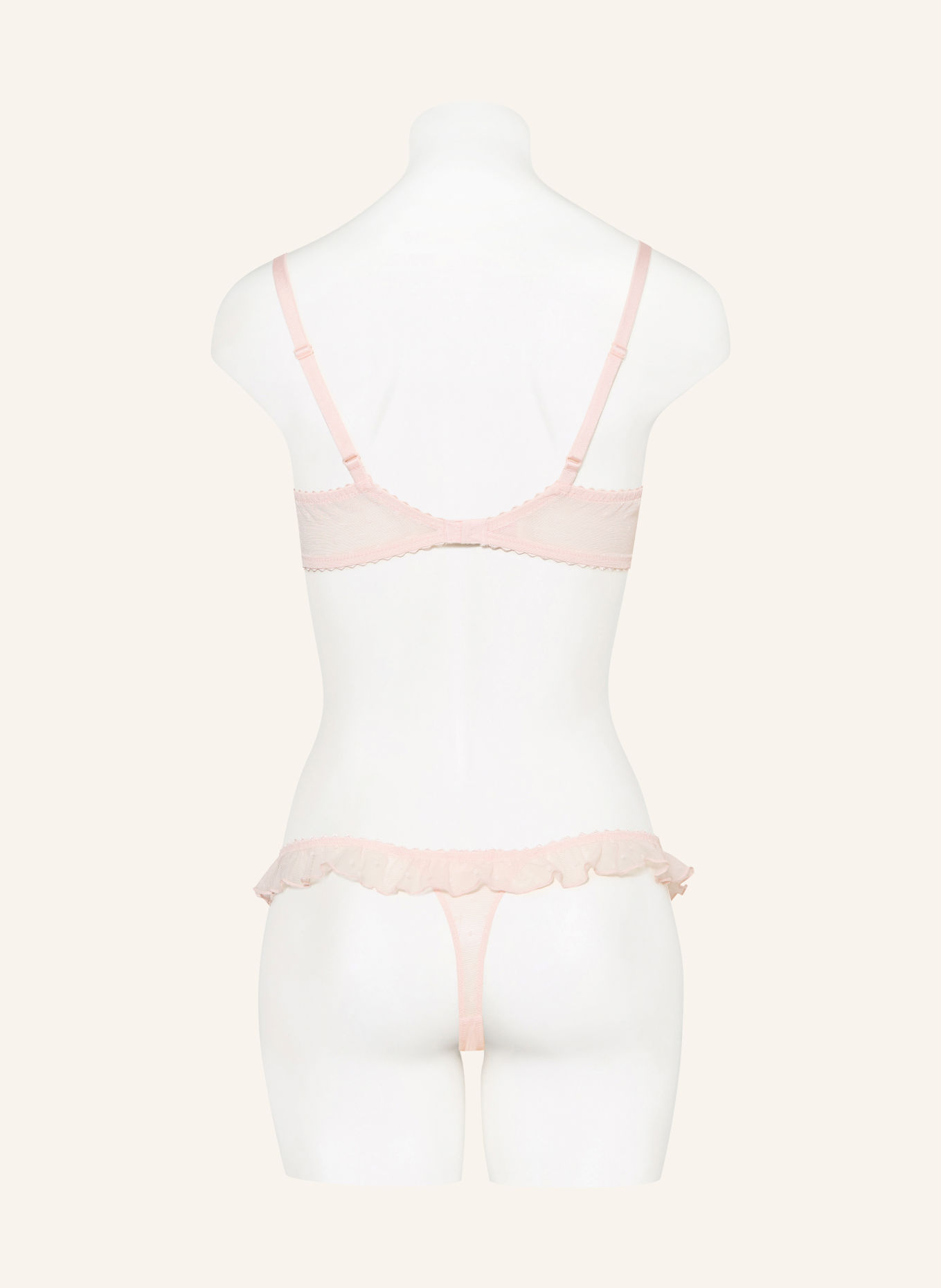 MARIE JO String NOOVA à volants: ROSE CLAIR