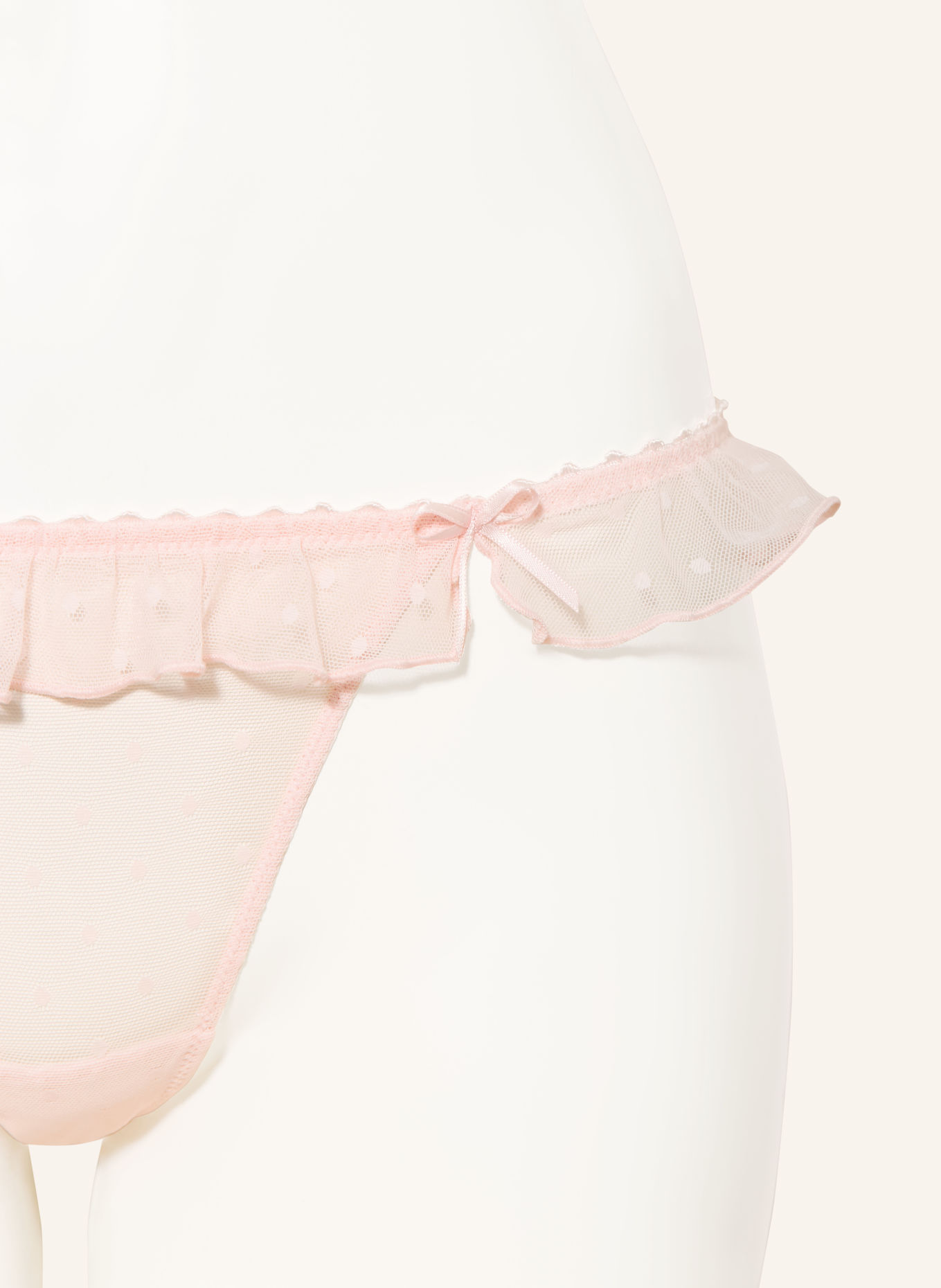 MARIE JO String NOOVA à volants: ROSE CLAIR