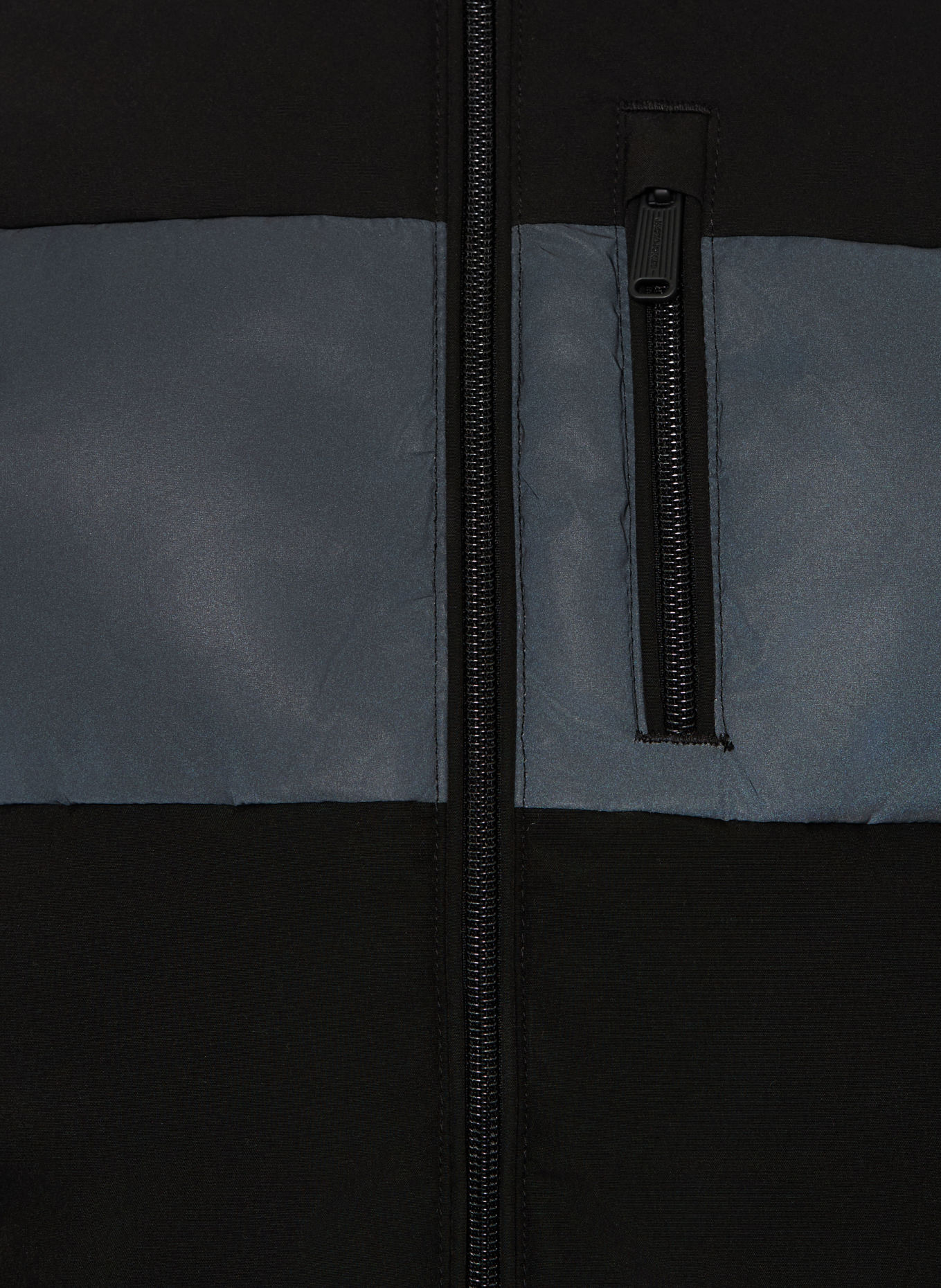 JACK&JONES Veste matelassée à capuche amovible: NOIR / GRIS FONCÉ