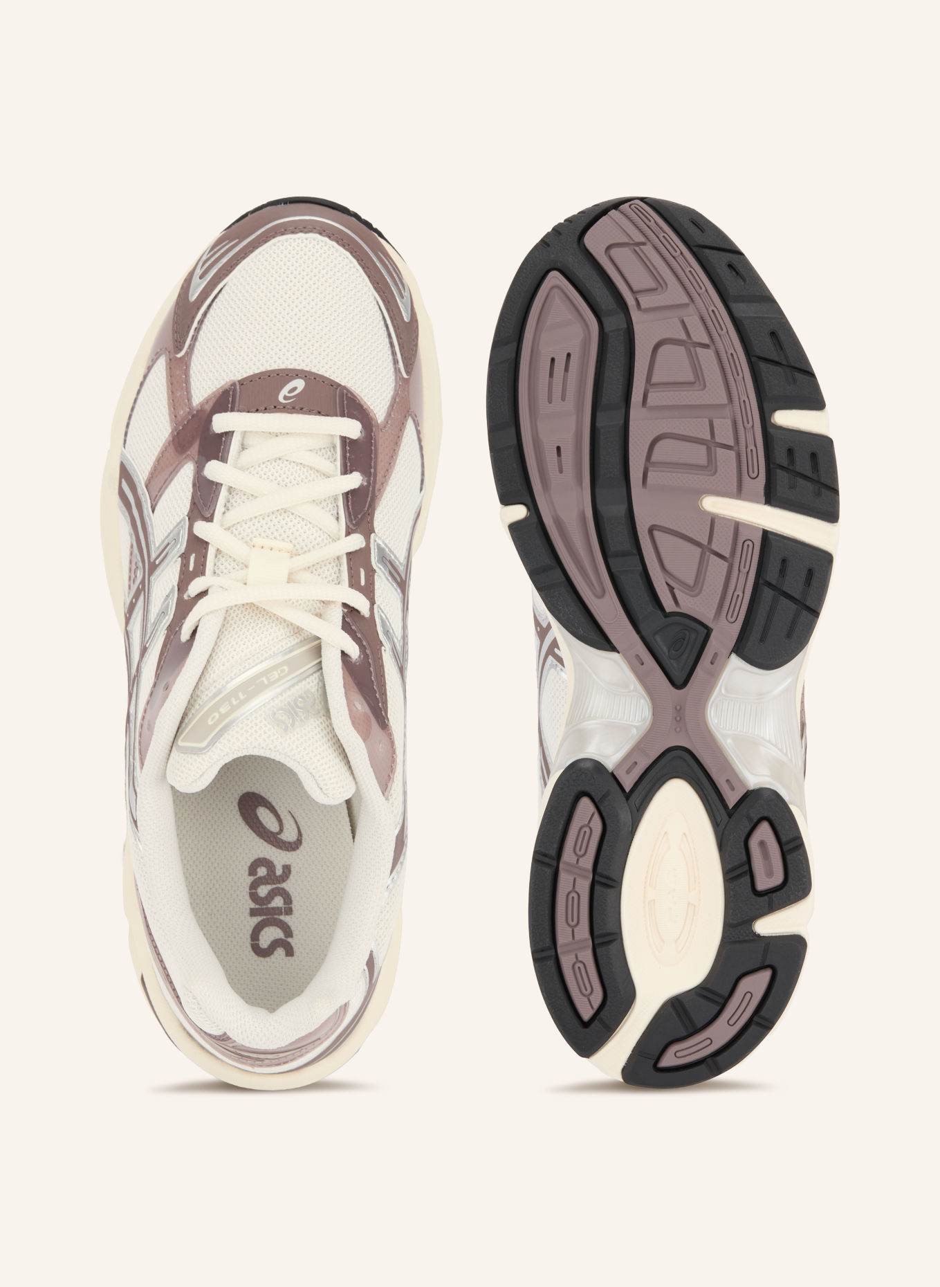 ASICS Sneaker GEL-1130: CREME / SILBER / DUNKELBRAUN