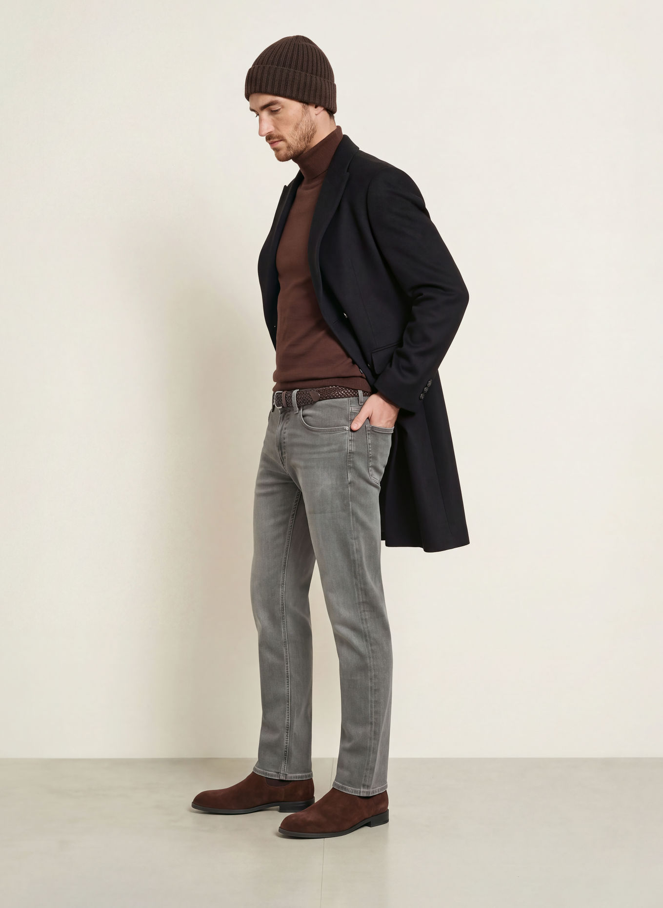 BOSS OGDEN Straight-Fit Jeans: 035 MEDIUM GREY