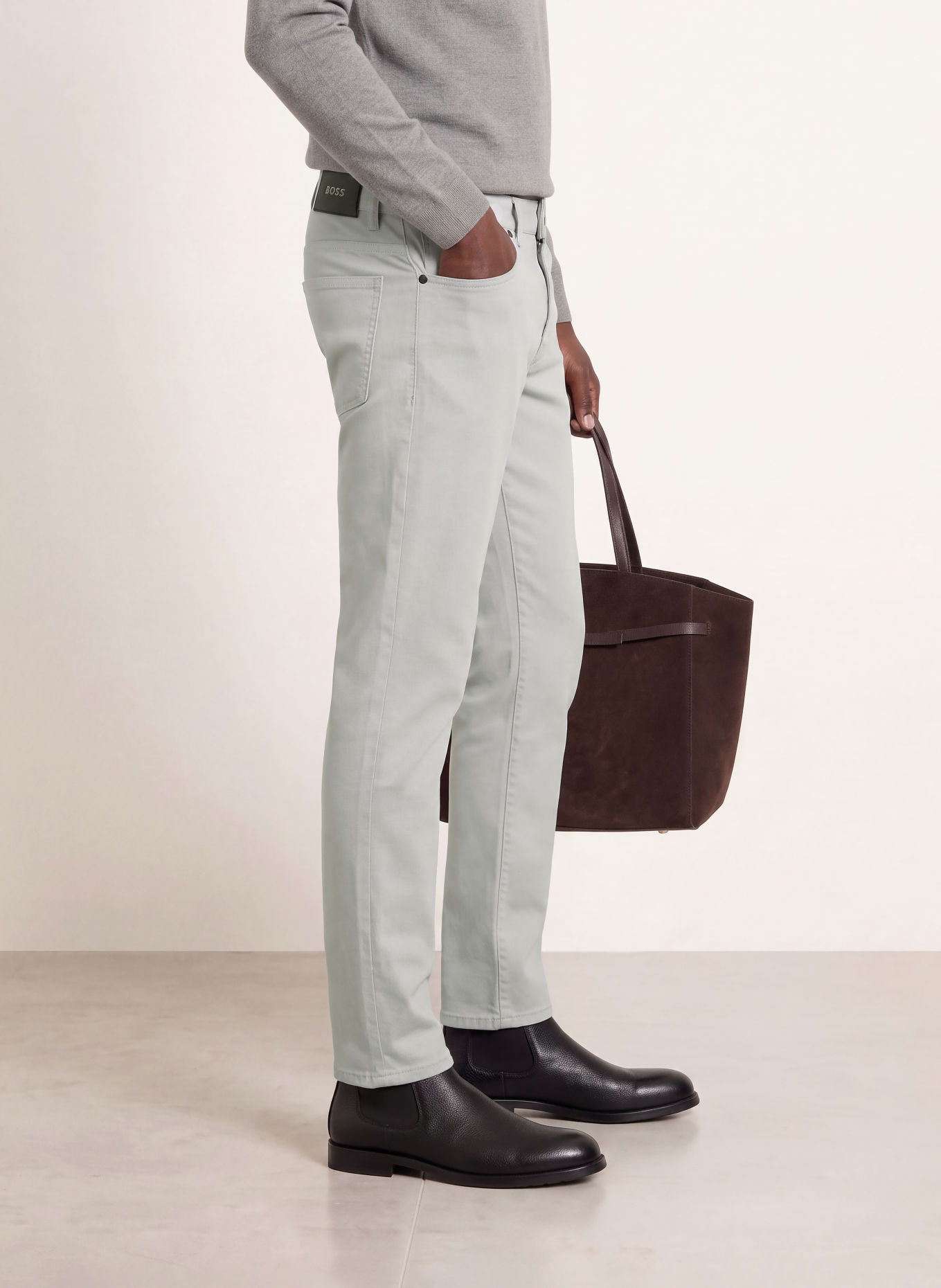 BOSS Jean RE.MAINE coupe régulière: GRIS CLAIR