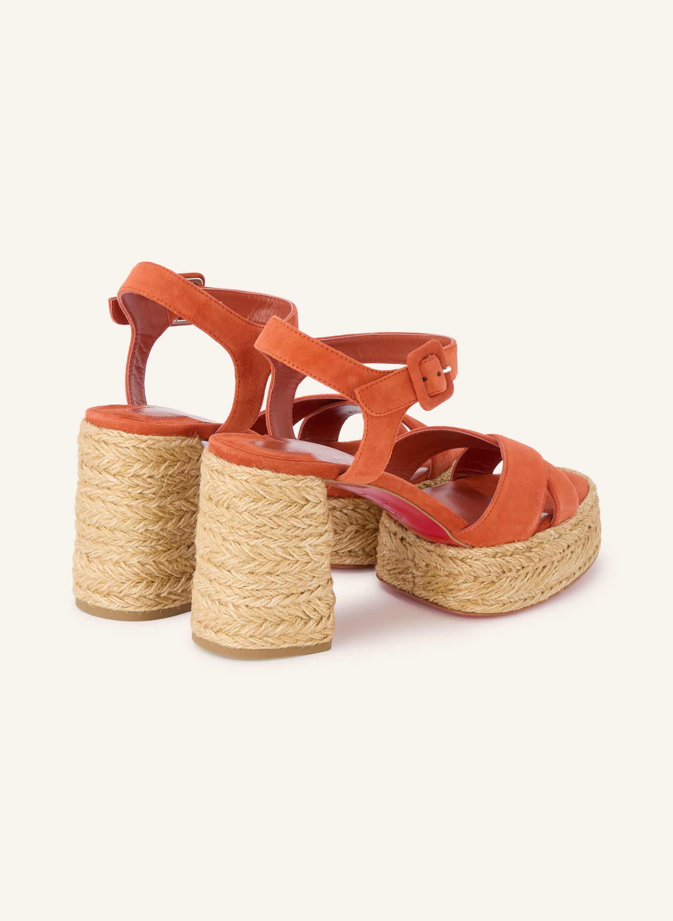 Christian Louboutin Sandalettes CALAKALA 85: ORANGE FONCÉ