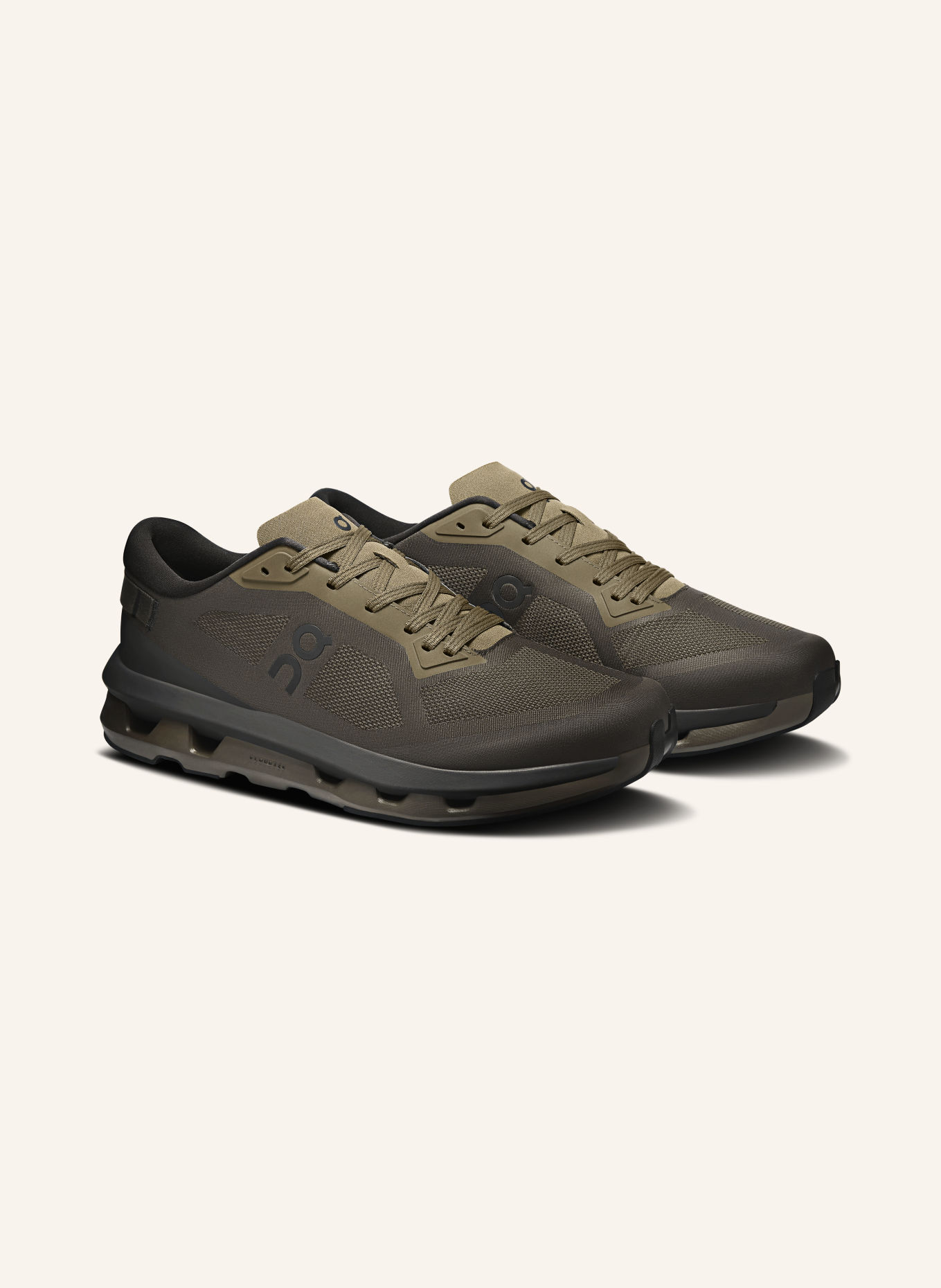 On Sneakersy CLOUDZONE: CIEMNOBRĄZOWY / SZAROBRĄZOWY