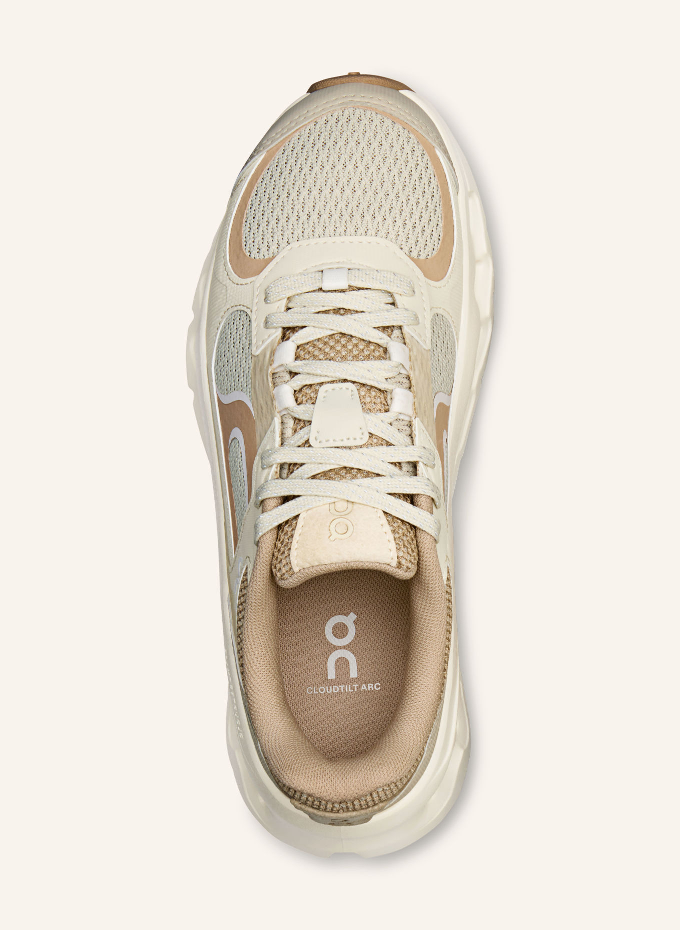 On Sneaker CLOUDTILT ARC: BEIGE / HELLBRAUN / CREME