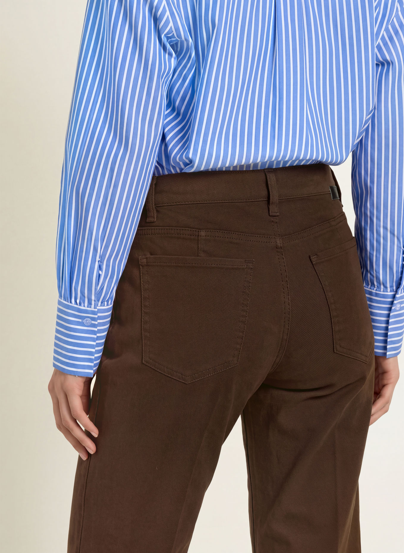 BRAX MAINE Bootcut trousers: DARK BROWN
