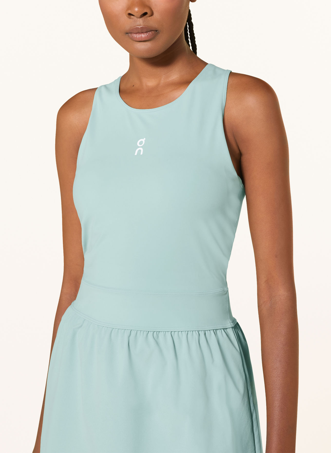 On Tenniskleid COURT DRESS SPLIT: TÜRKIS / HELLGRAU