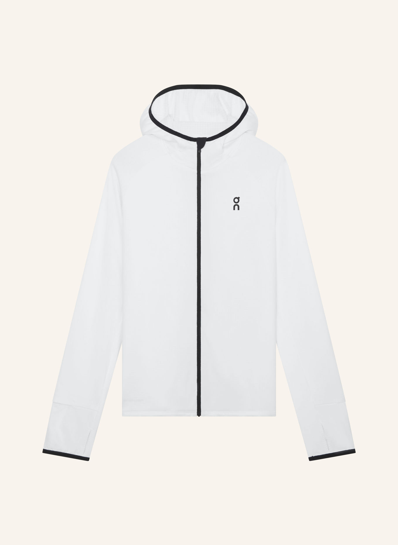 On Veste de course CLIMATE: BLANC / NOIR