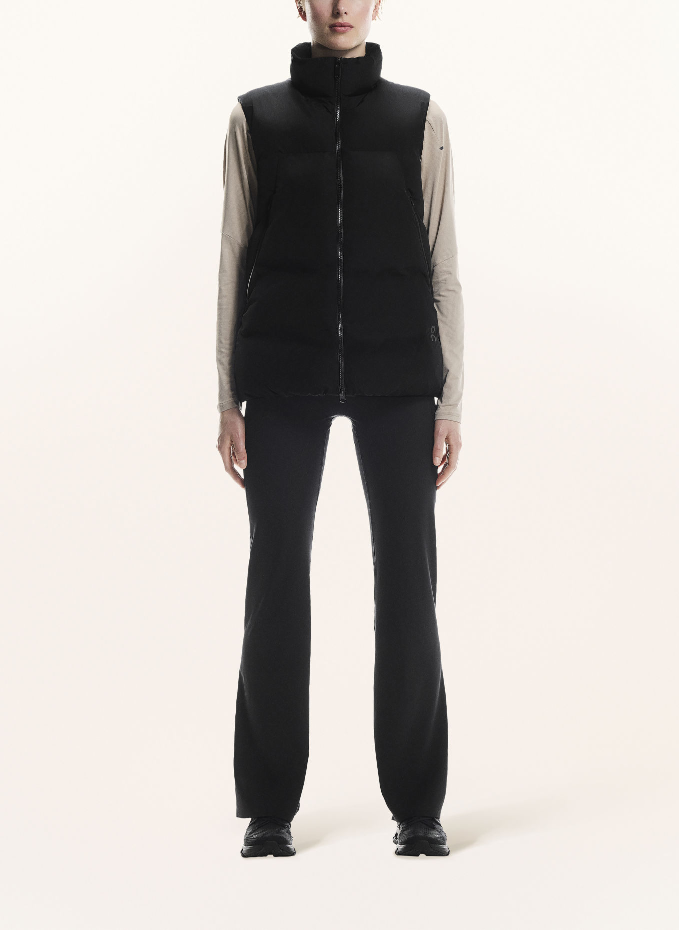 On ALL DAY PUFFER Quilted vest: BLACK